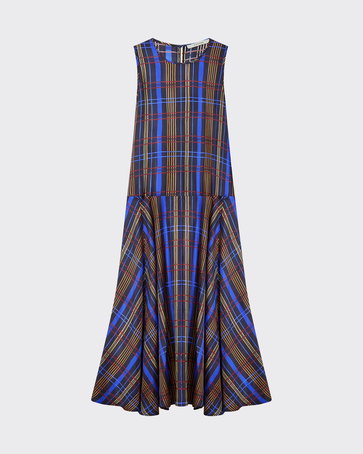 Rita Dress Plaid Silk Twill