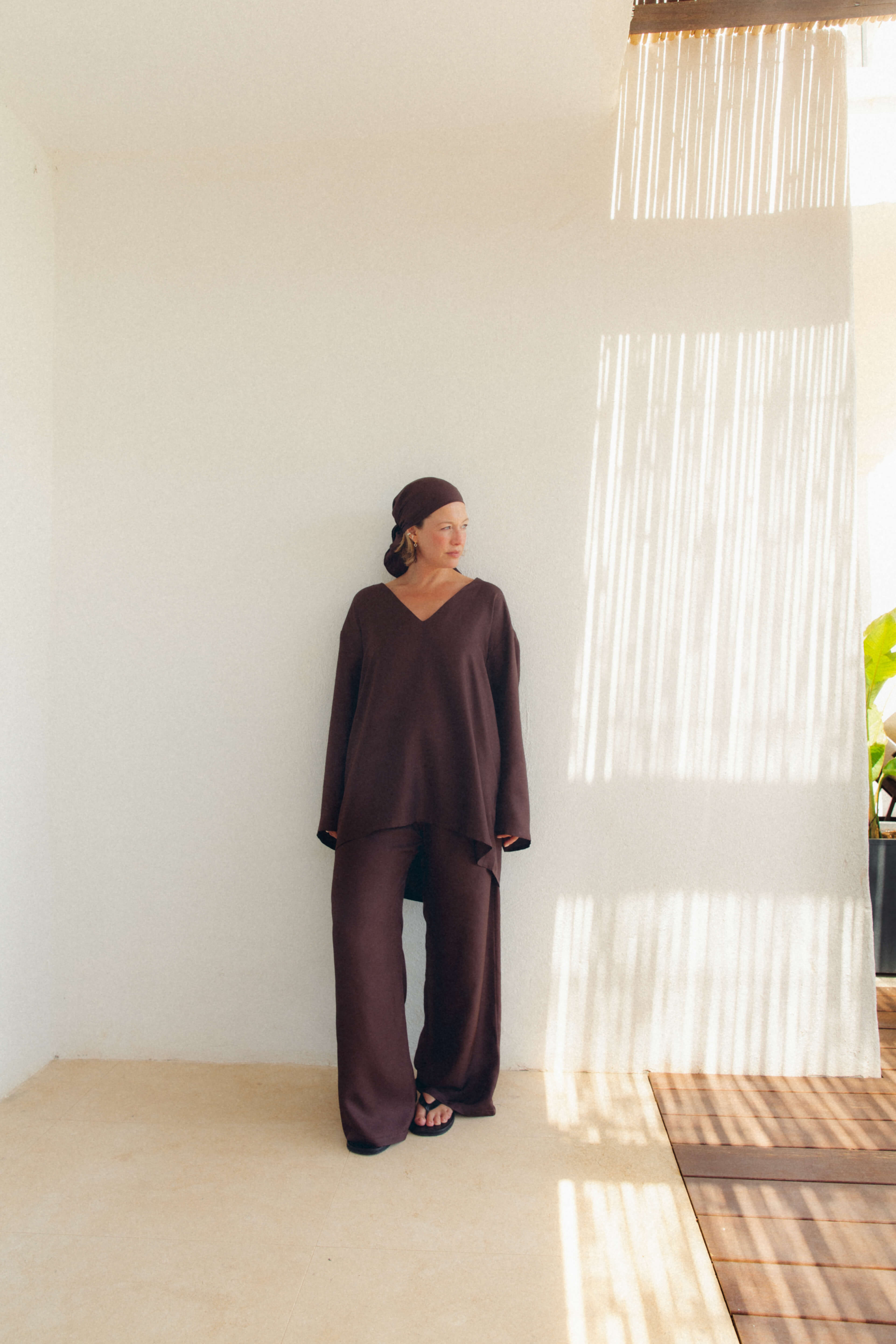 Tunic Espresso Silk Twill
