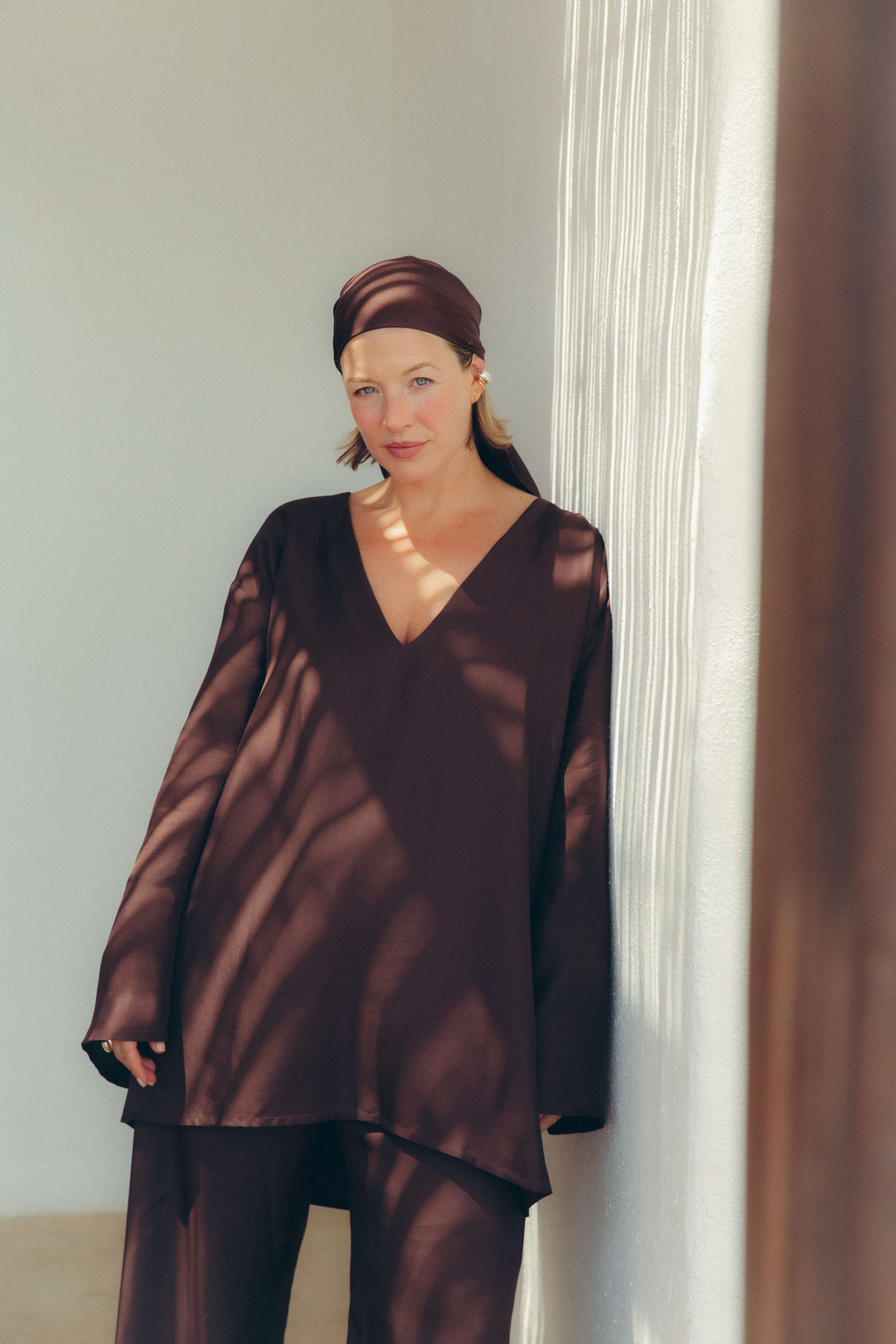 Tunic Espresso Silk Twill