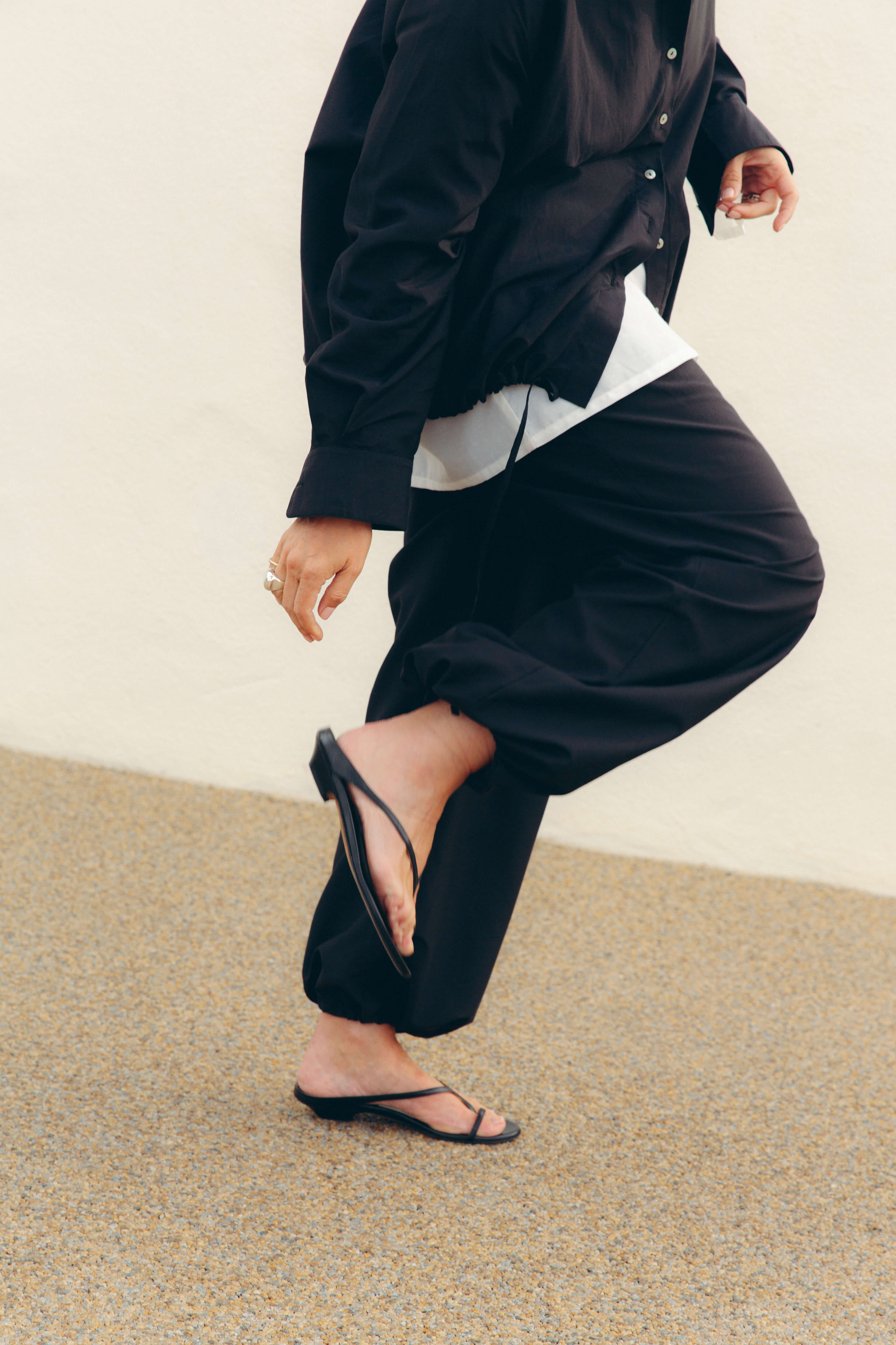 Trouser Black Silk Cotton