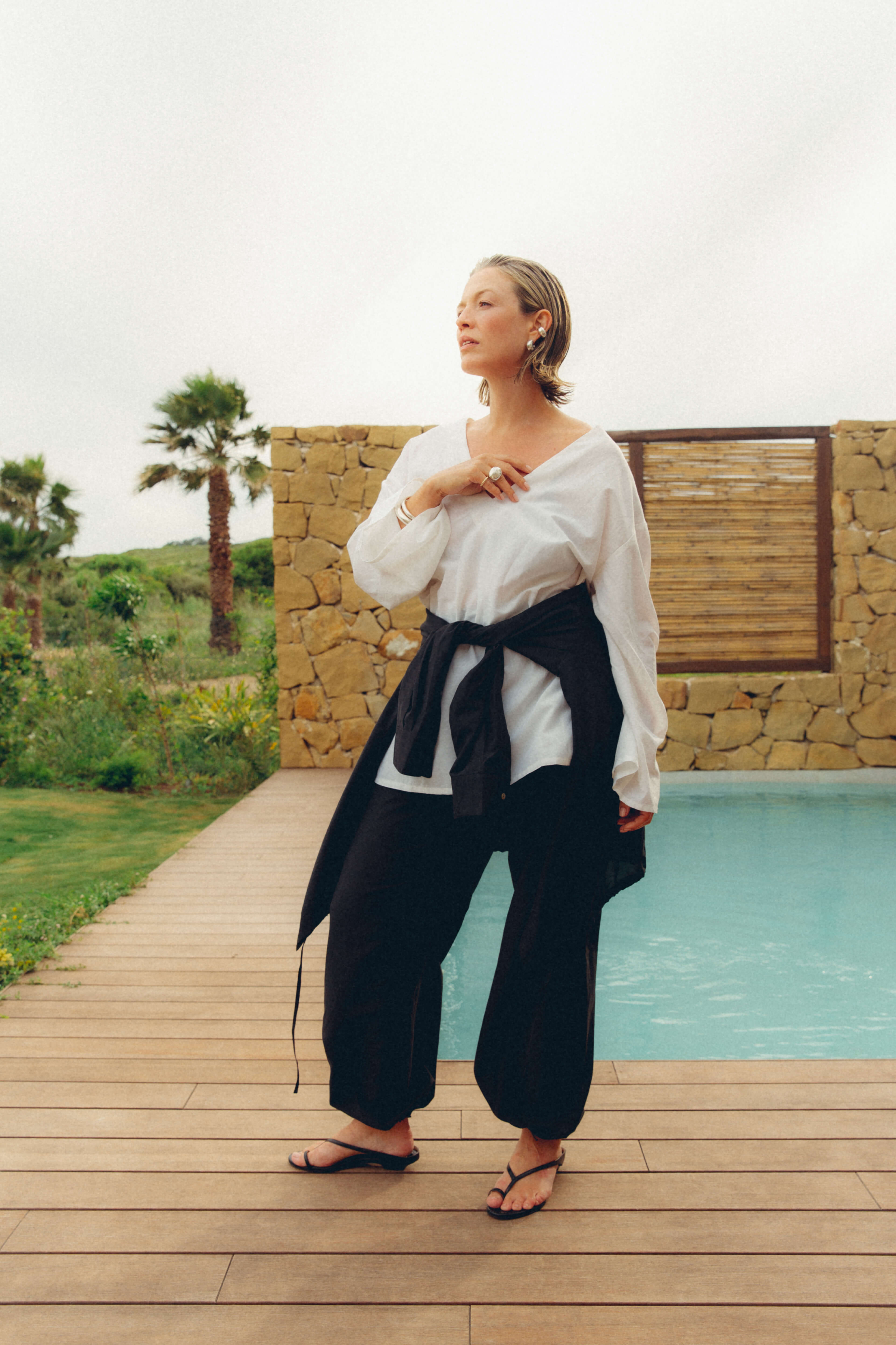 Trouser Black Silk Cotton
