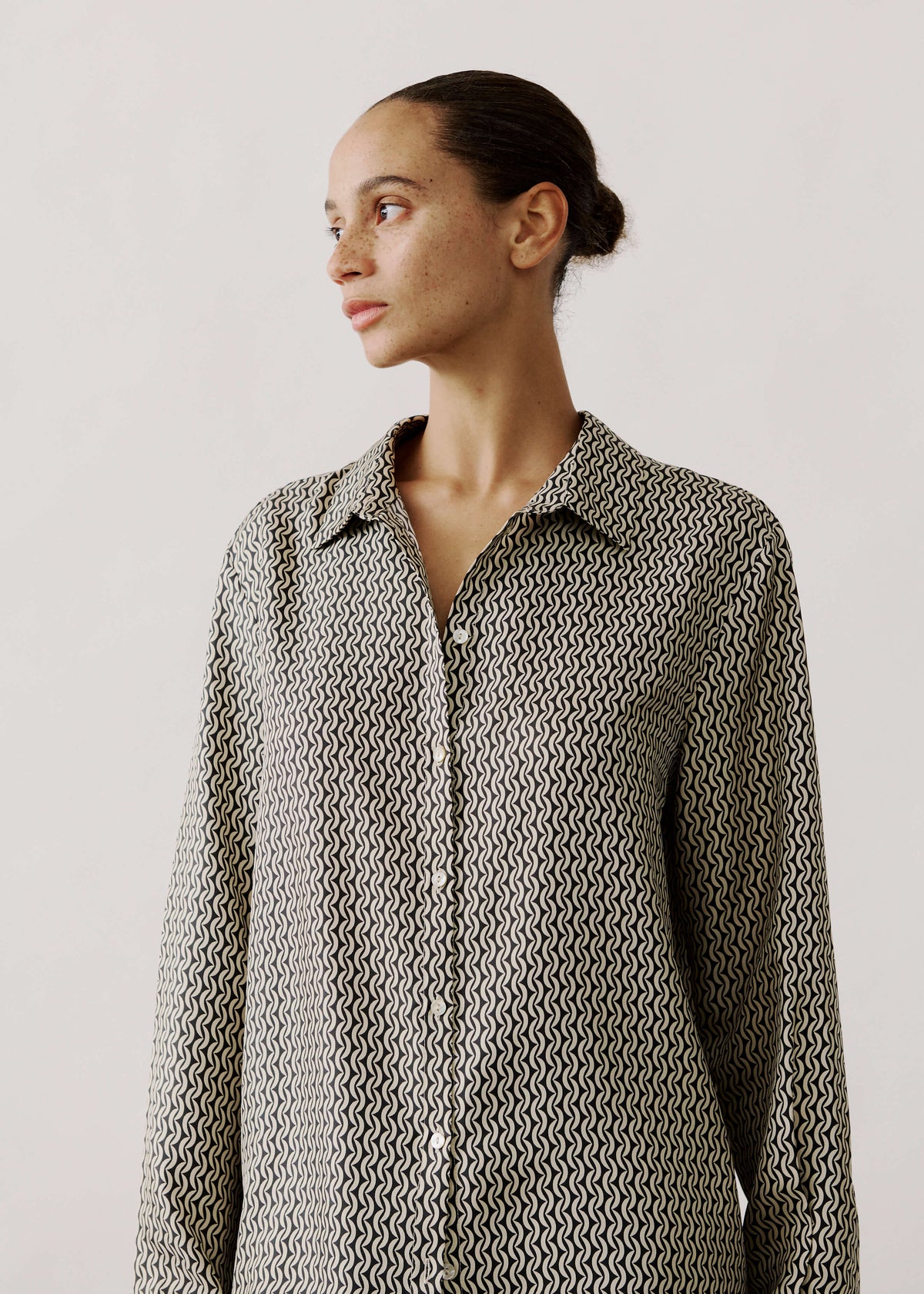 London Shirt Crescent Silk Twill