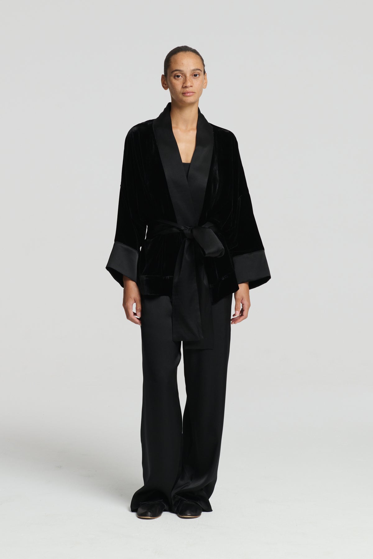 Inca Jacket Black Silk Velvet