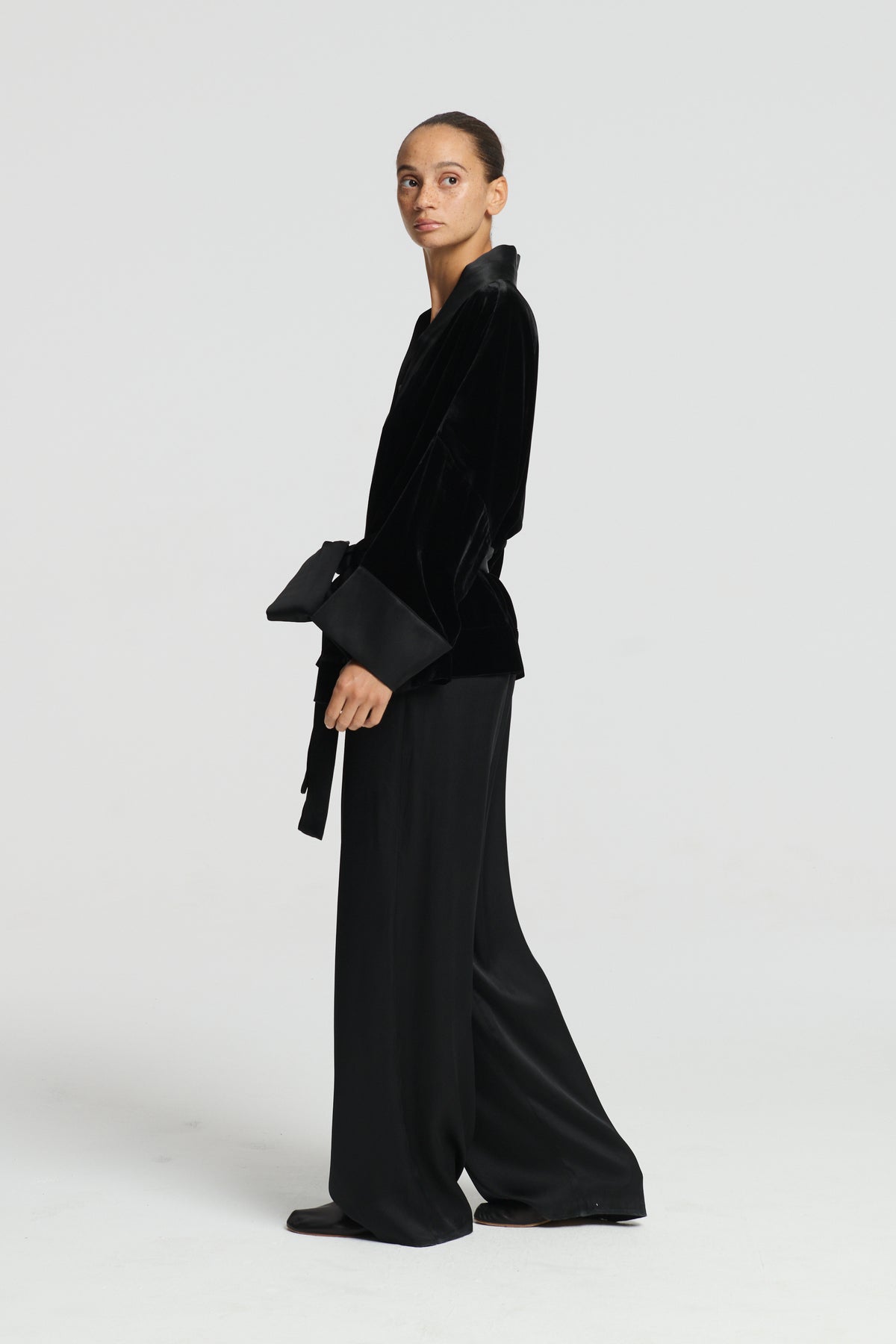 Inca Jacket Black Silk Velvet