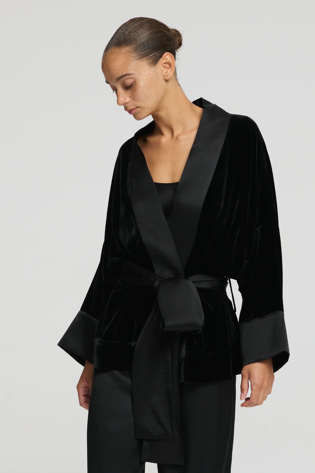 Inca Jacket Black Silk Velvet