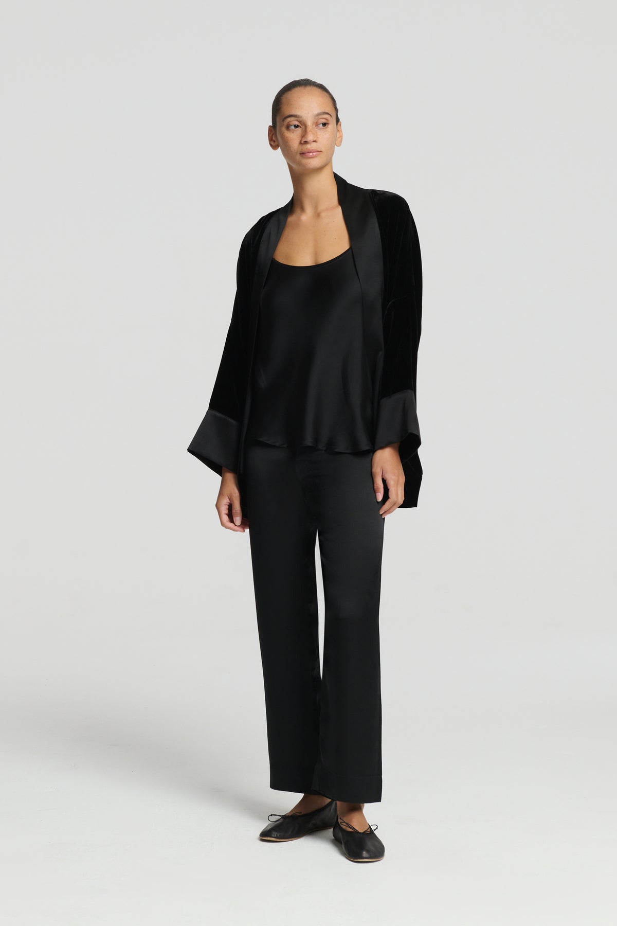 Antibes Trouser Black Silk Satin