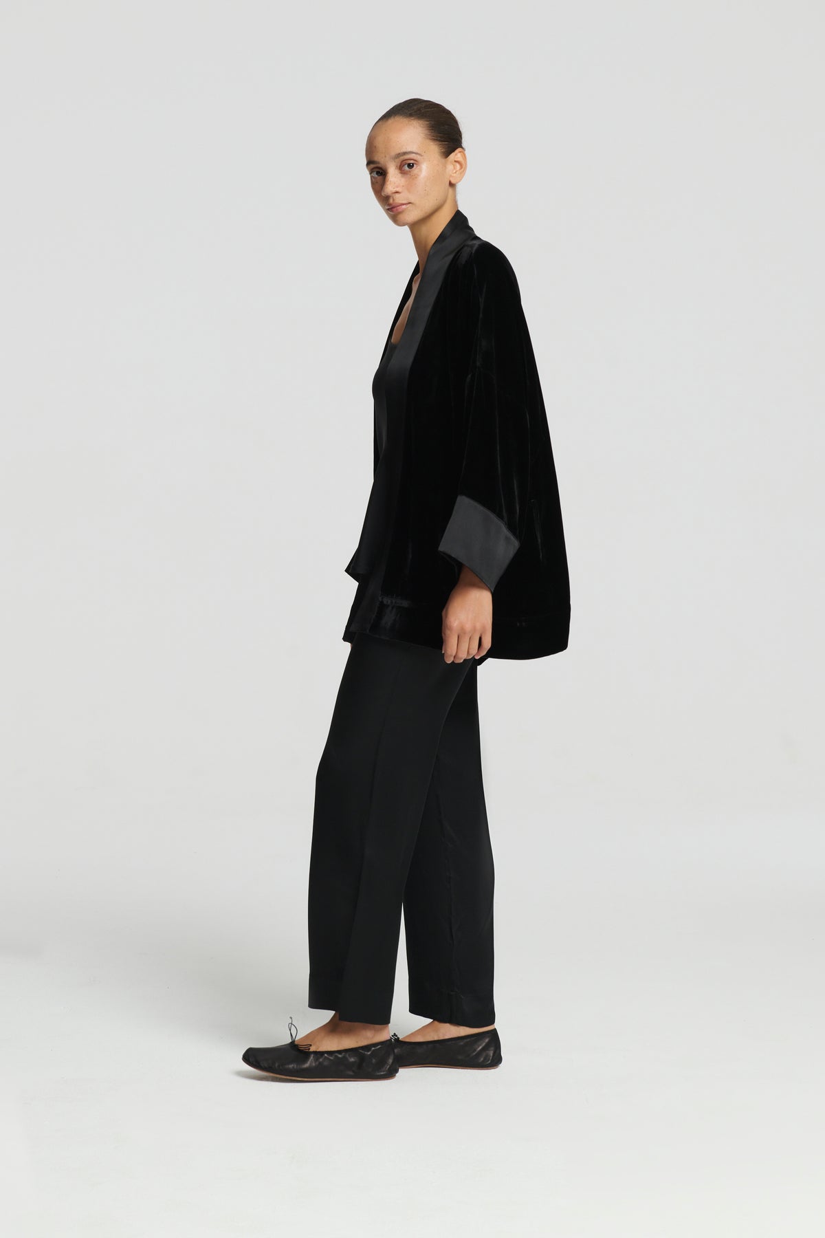 Antibes Trouser Black Silk Satin