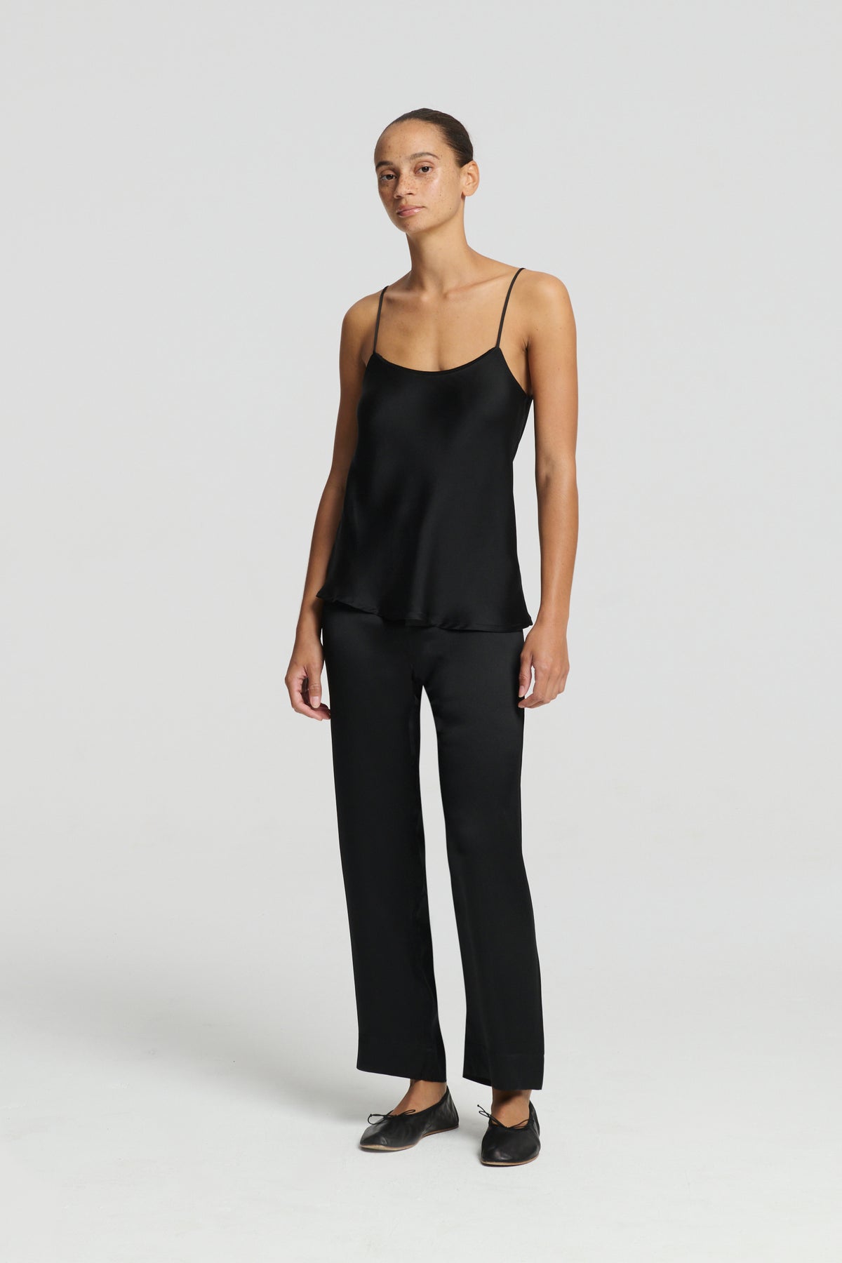 Antibes Trouser Black Silk Satin