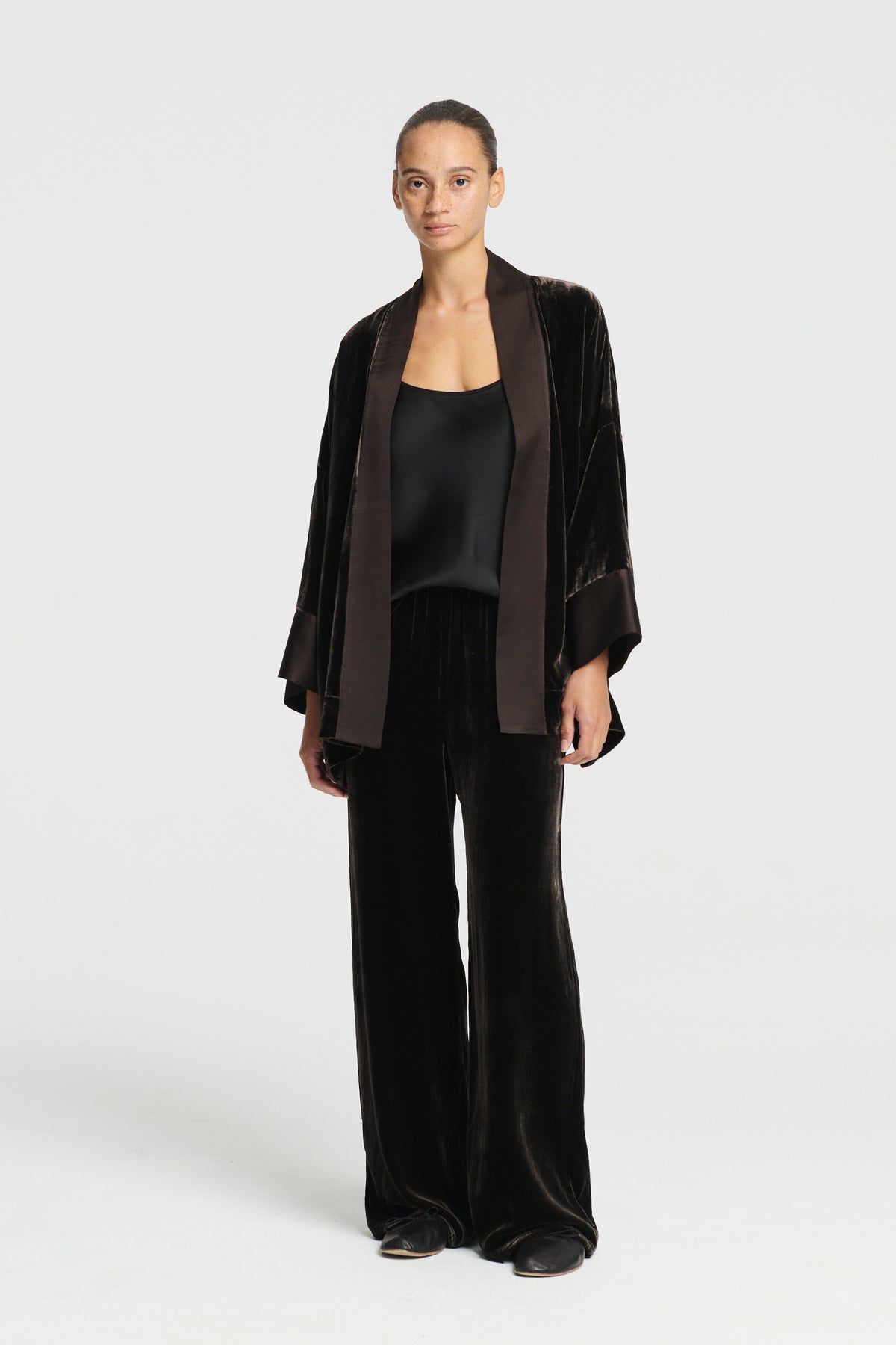 Austin Trouser Brown Silk Velvet