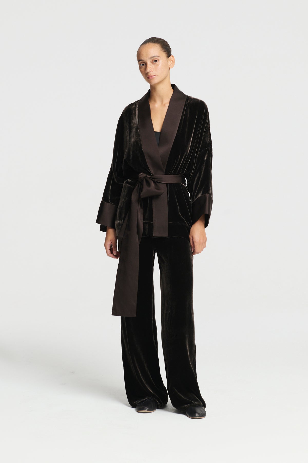 Inca Jacket Brown Silk Velvet