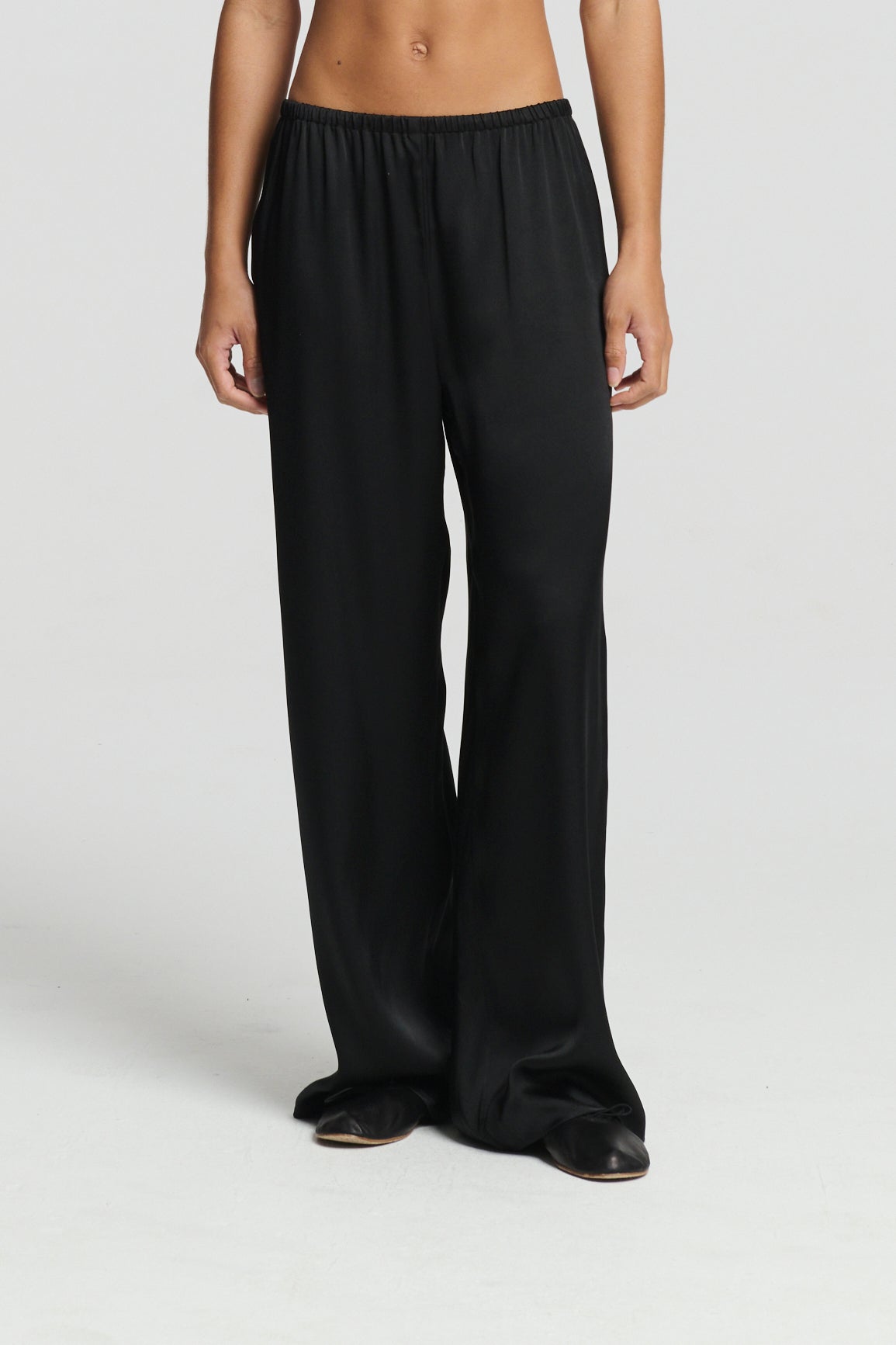 Austin Trouser Black Silk Satin