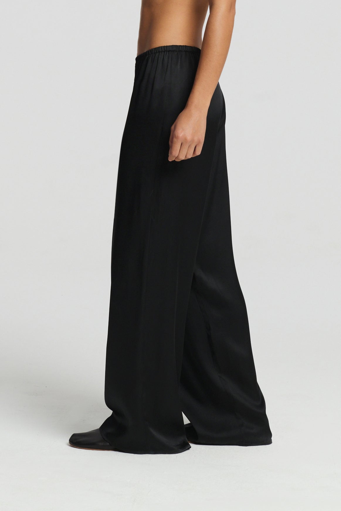 Austin Trouser Black Silk Satin