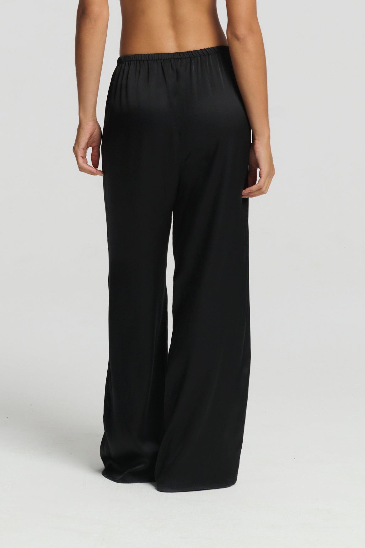 Austin Trouser Black Silk Satin