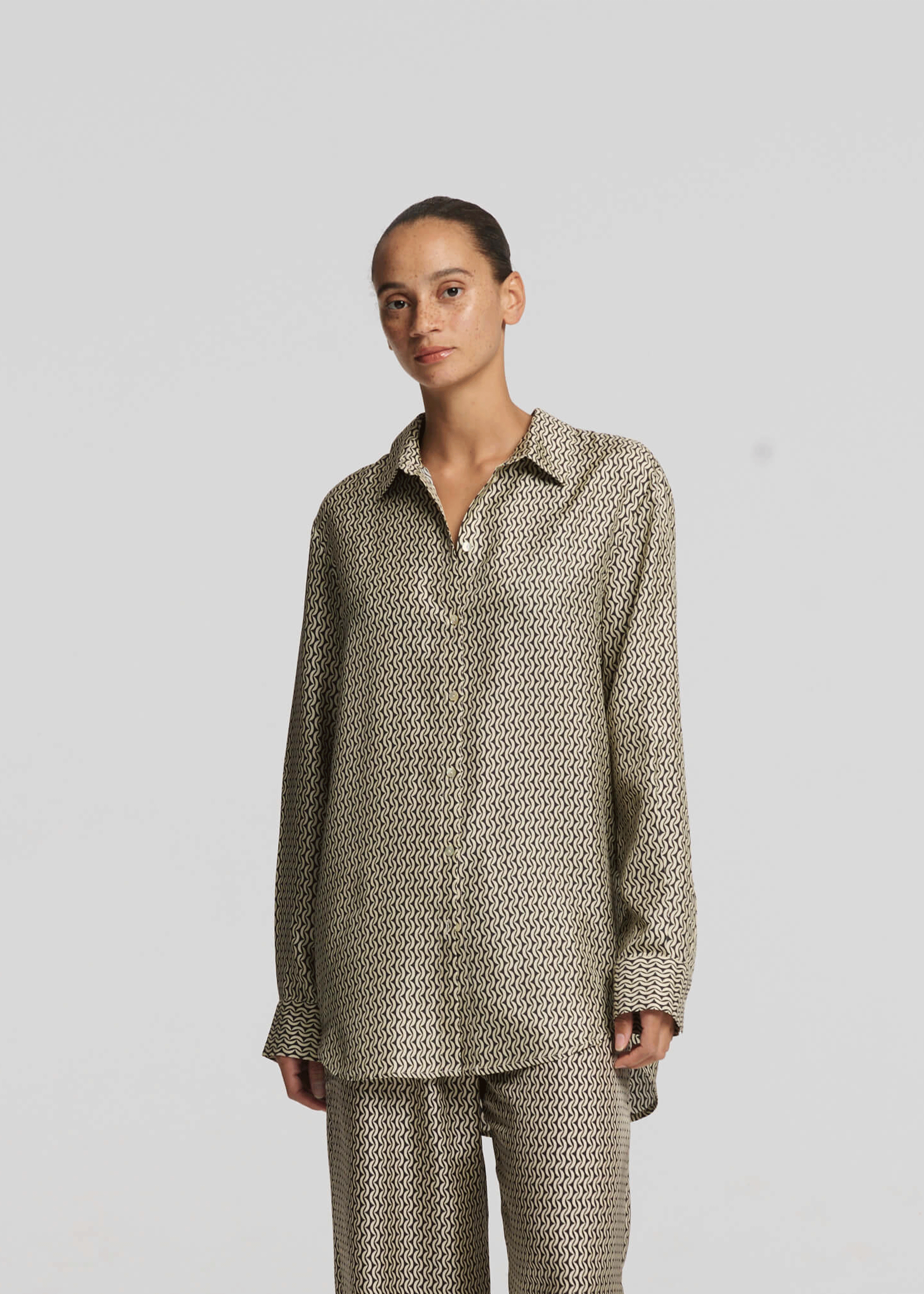 London Shirt Crescent Silk Twill