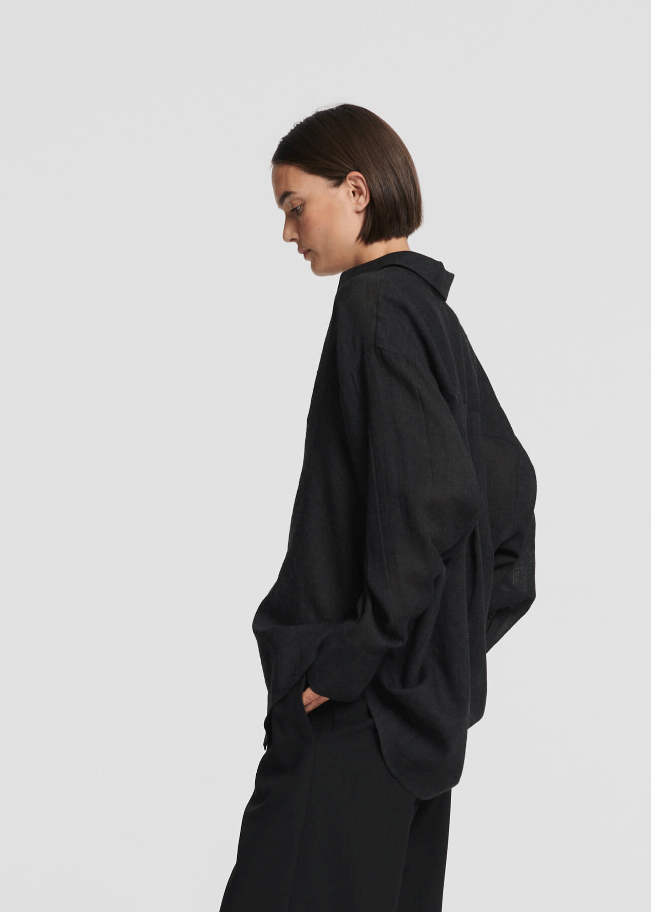 Georgia Shirt Charcoal 100% Virgin Wool
