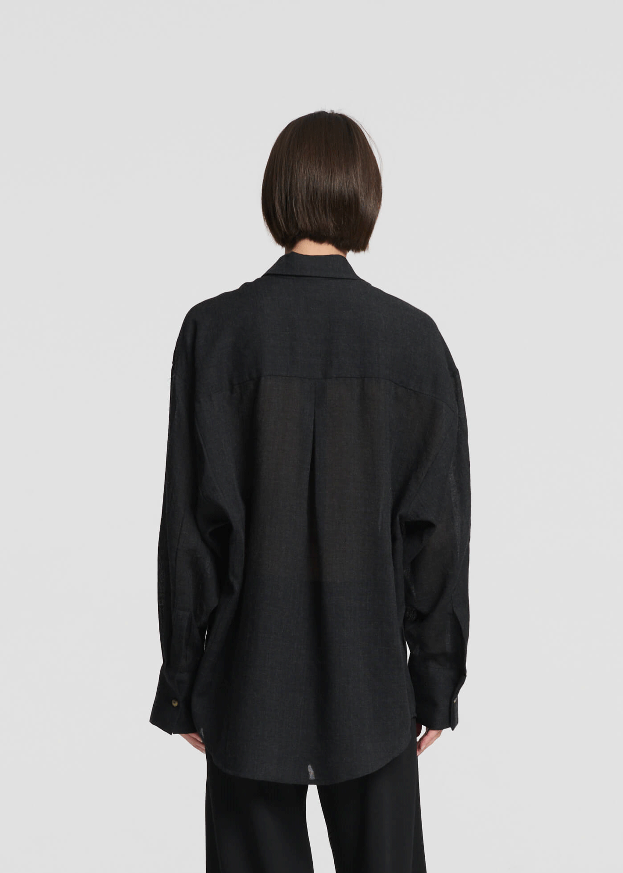 Georgia Shirt Charcoal 100% Virgin Wool