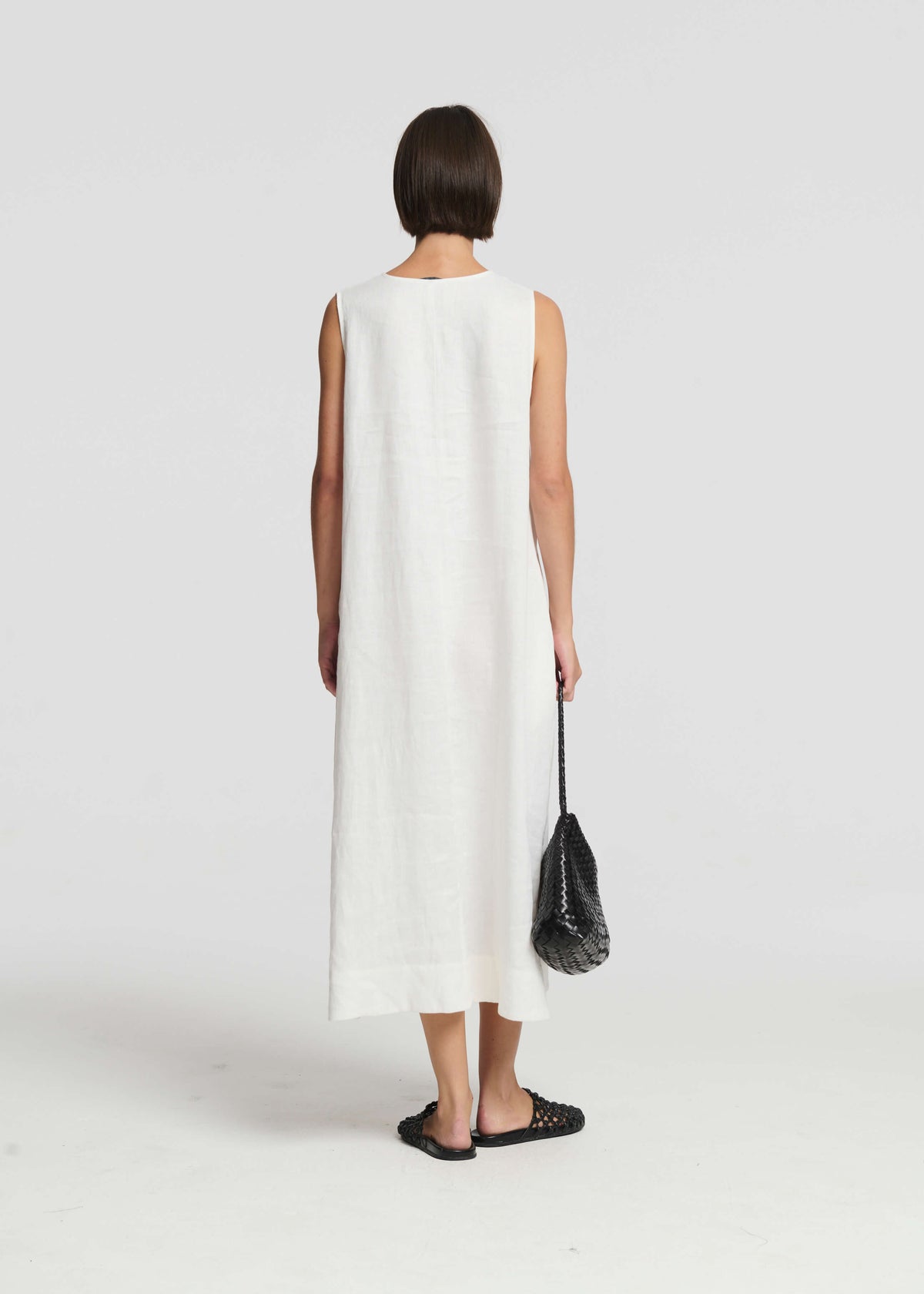 Nisha Dress Off White Heavy Linen