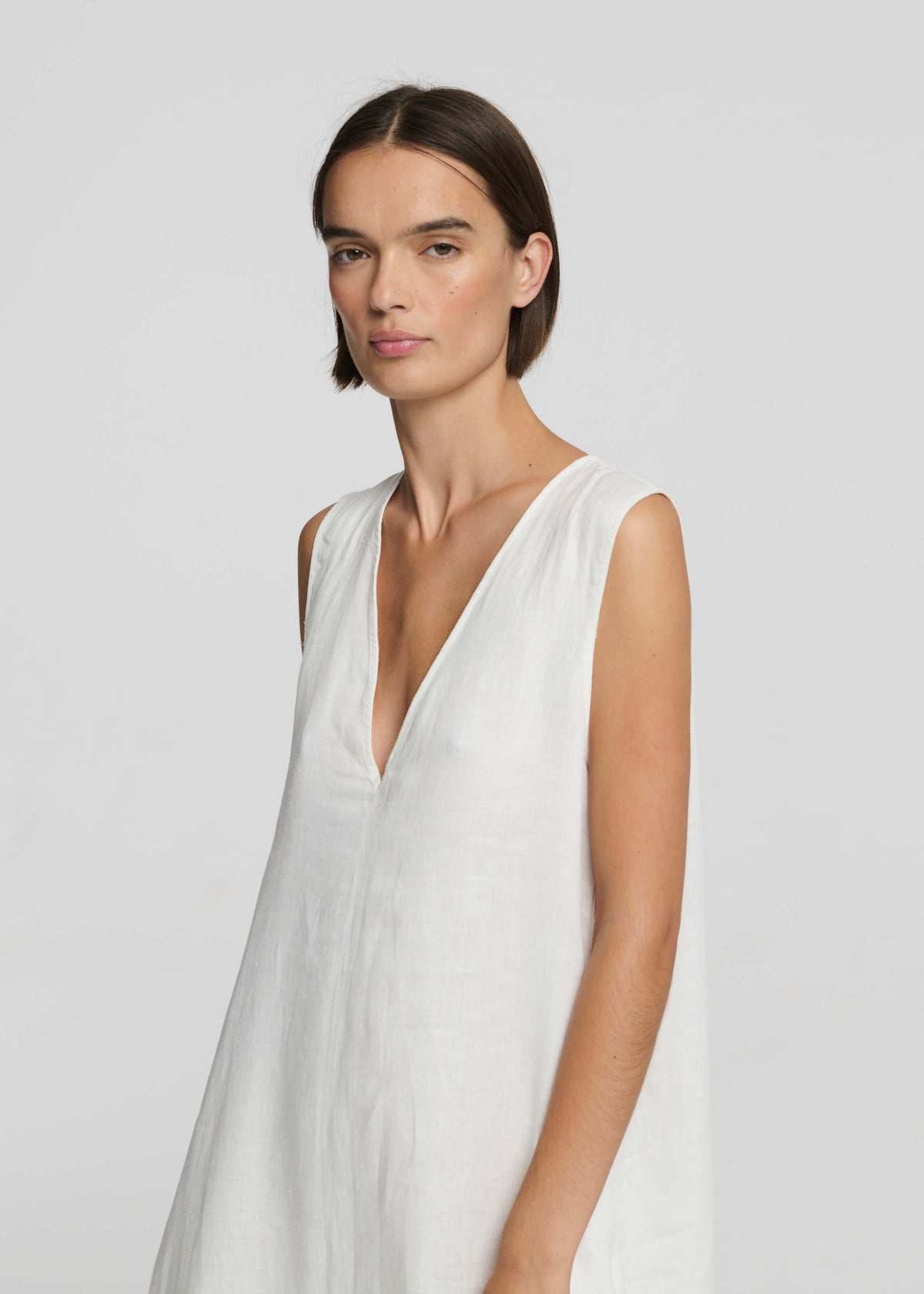Nisha Dress Off White Heavy Linen