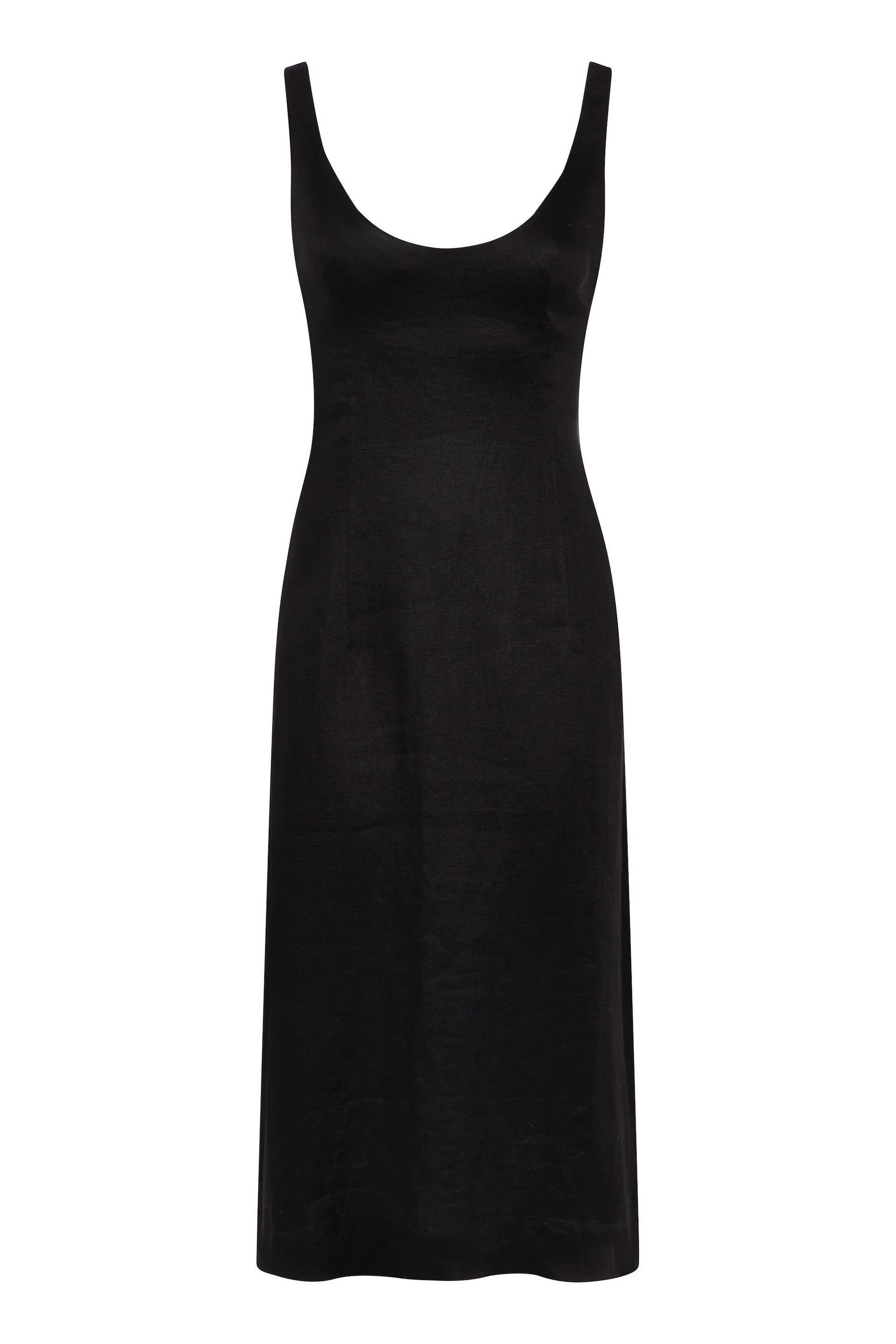 Vero Black Heavy Linen Dress