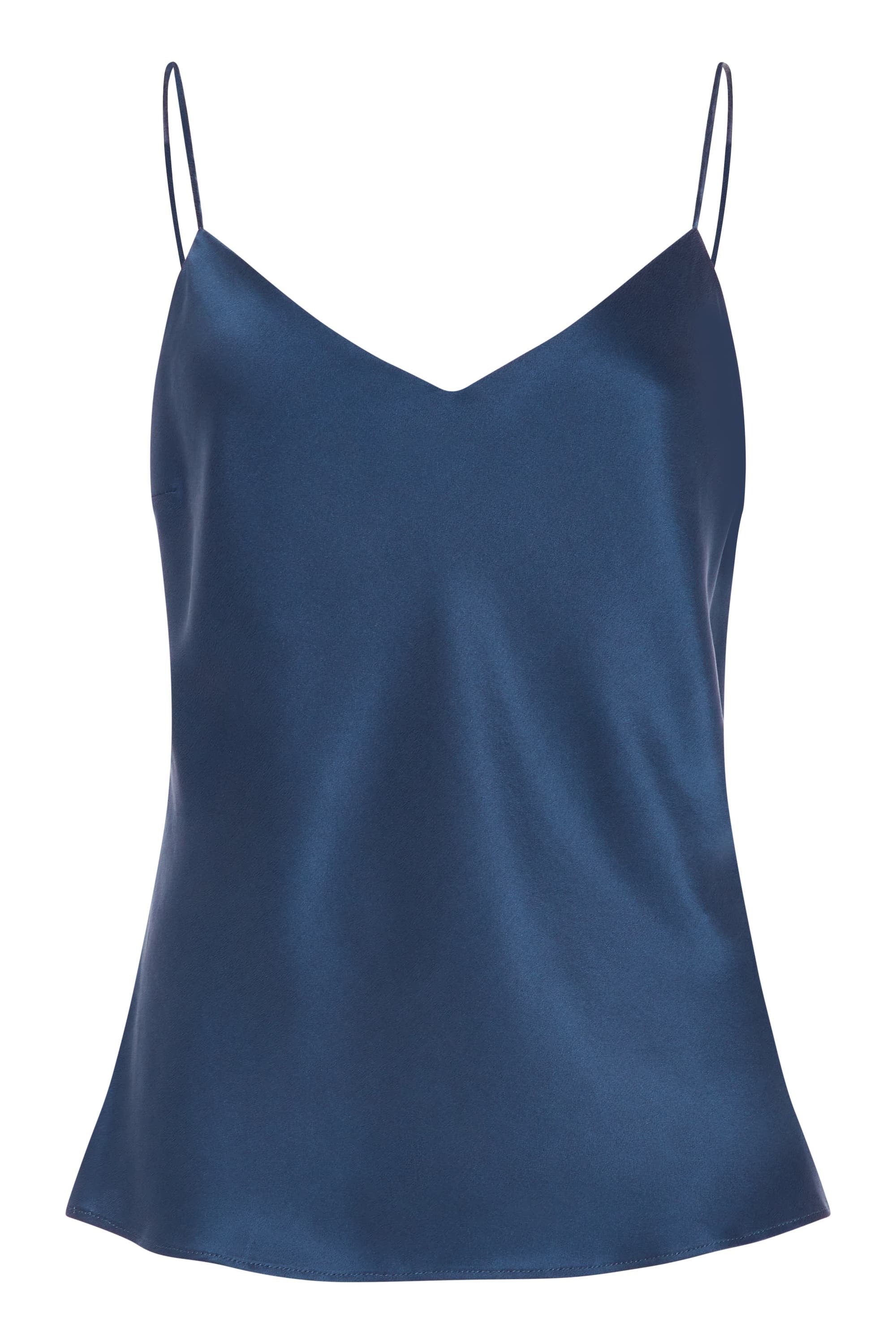 Milos Cami Top Steel Blue Silk Charmeuse