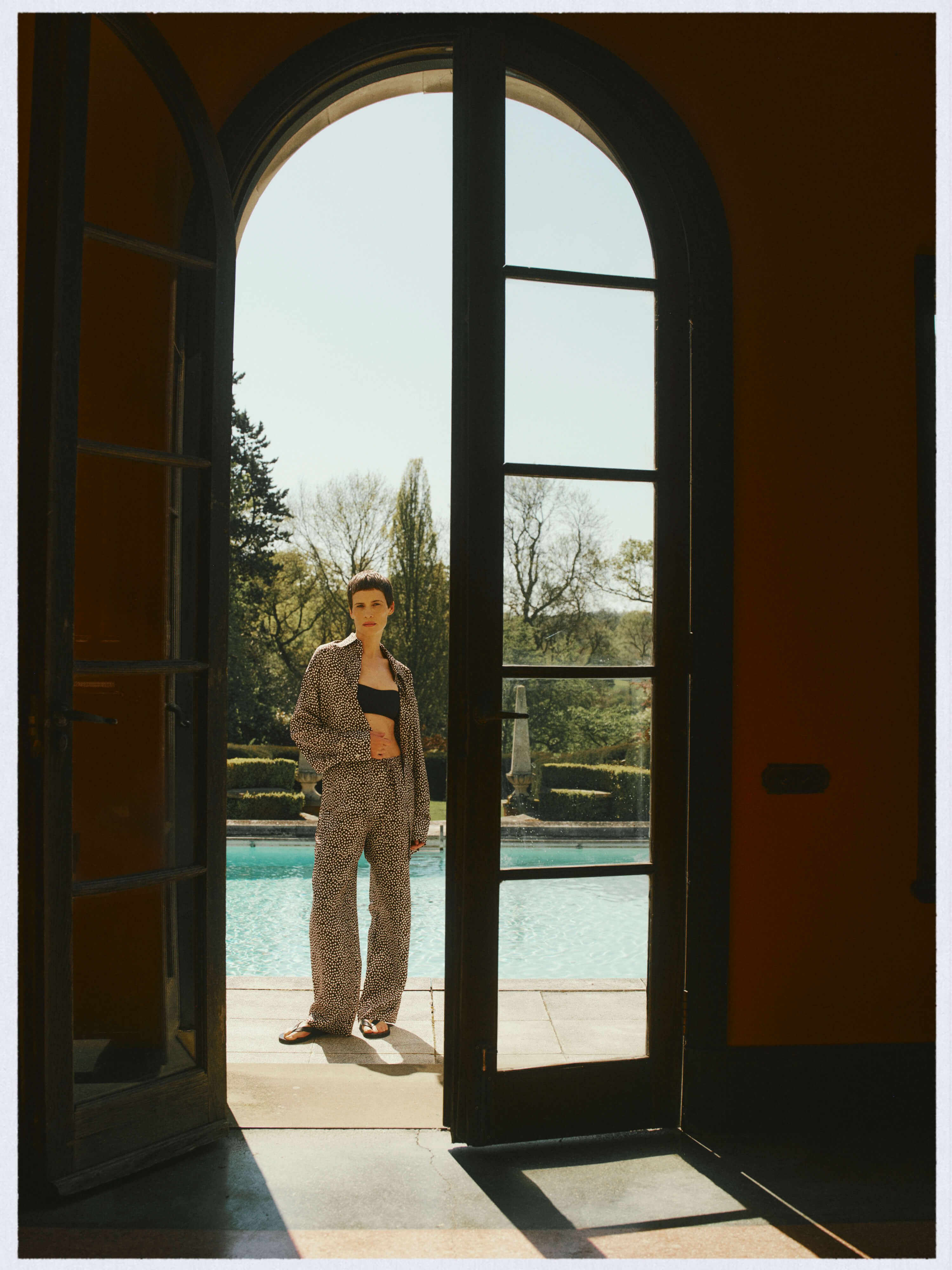 Aurelia Trouser Pebble Brown Silk Twill