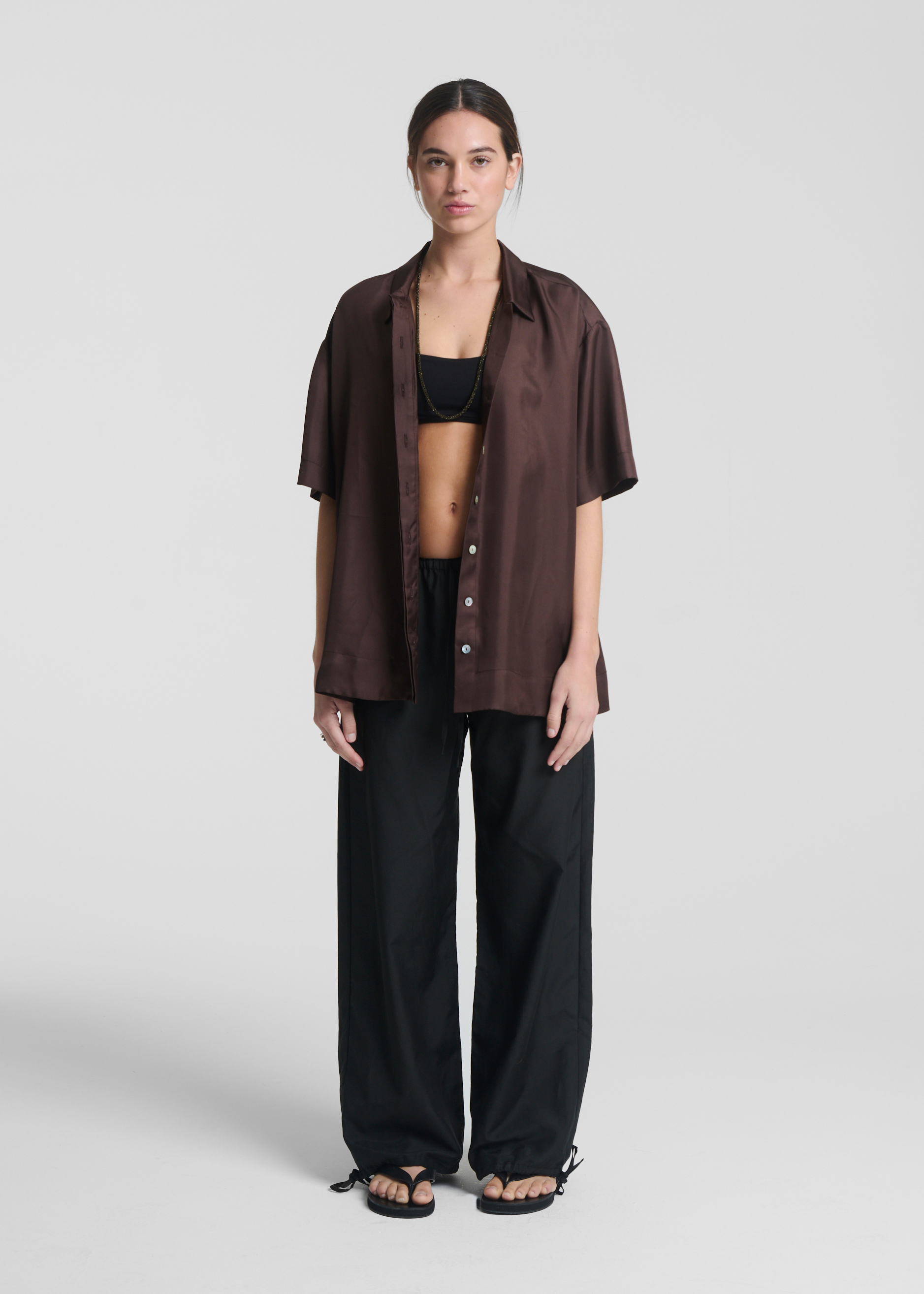 Trouser Black Silk Cotton