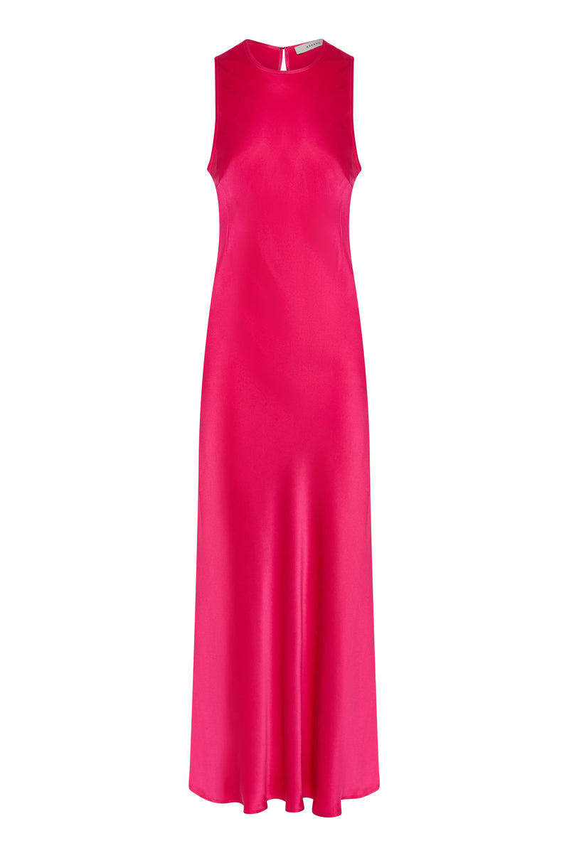 Valencia Dress Hot Pink Silk Charmeuse