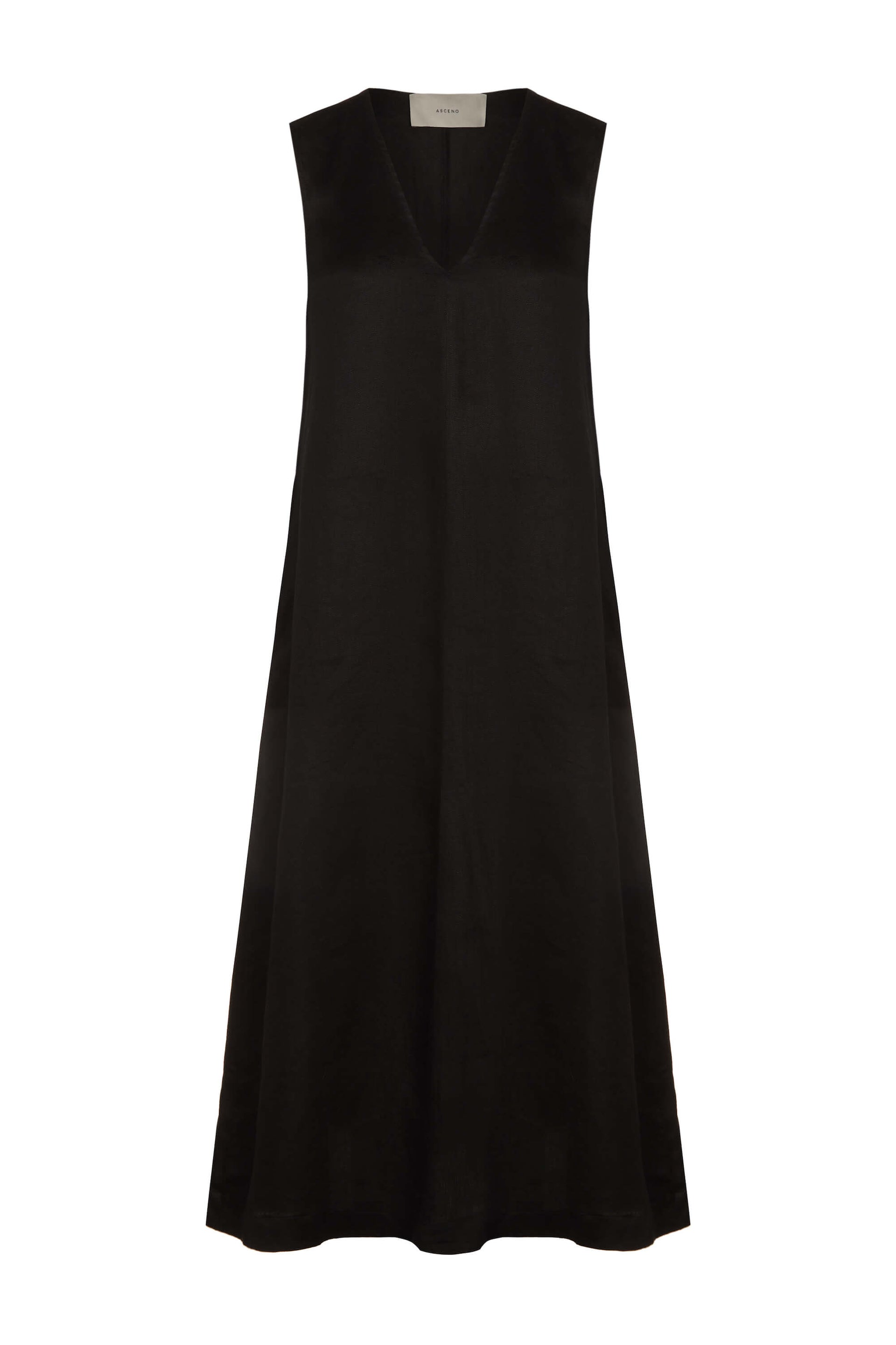 Nisha Dress Black Organic Linen