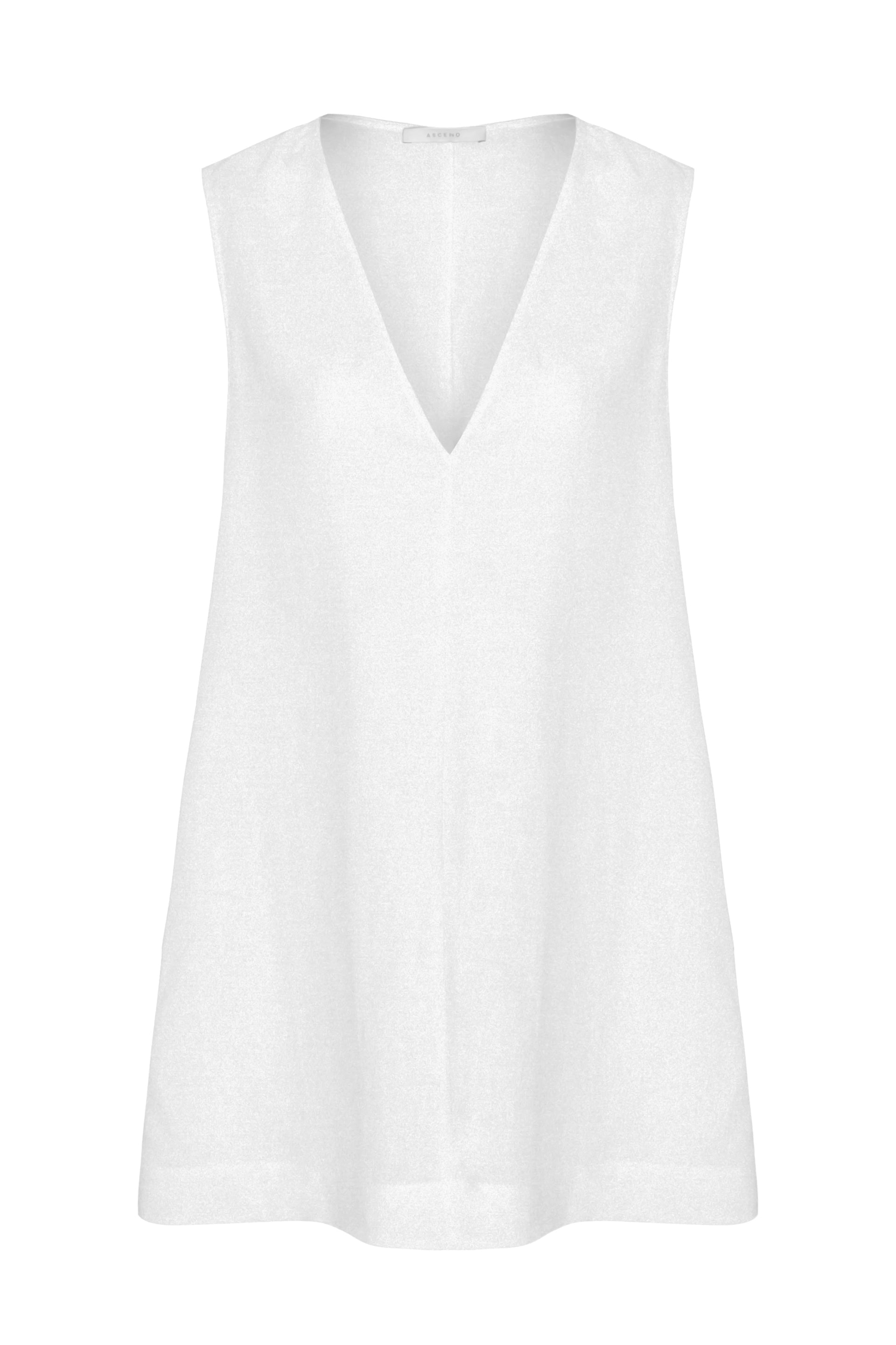 Derya Mini Dress White Organic Linen