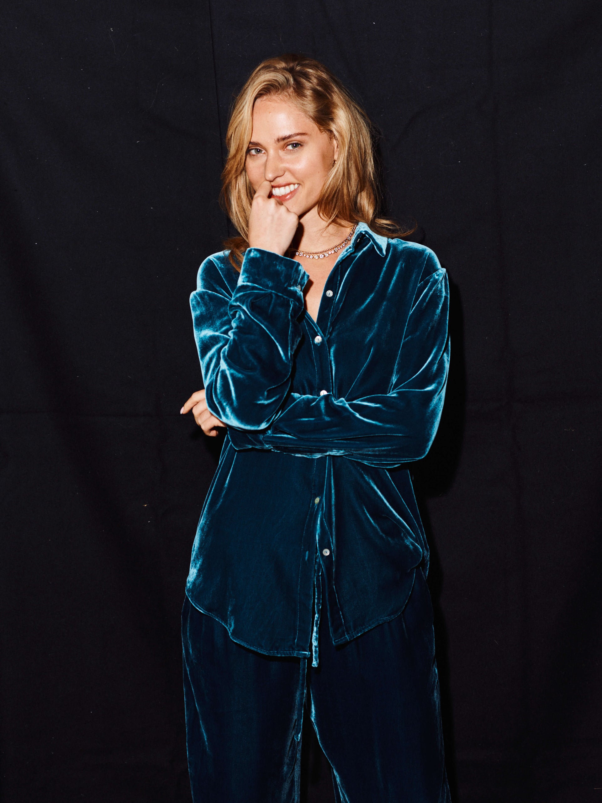 Aurelia Trouser Topaz Silk Velvet