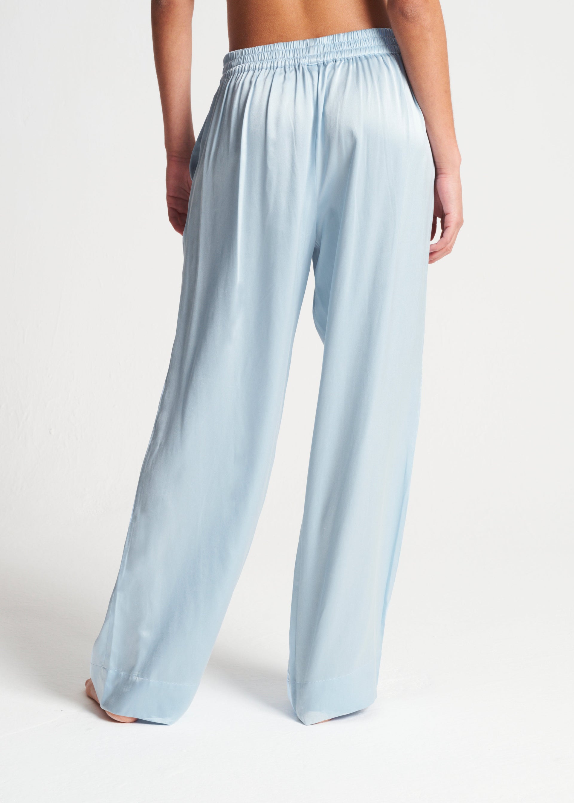 London Sky Blue Silk Charmeuse Pyjama Bottom