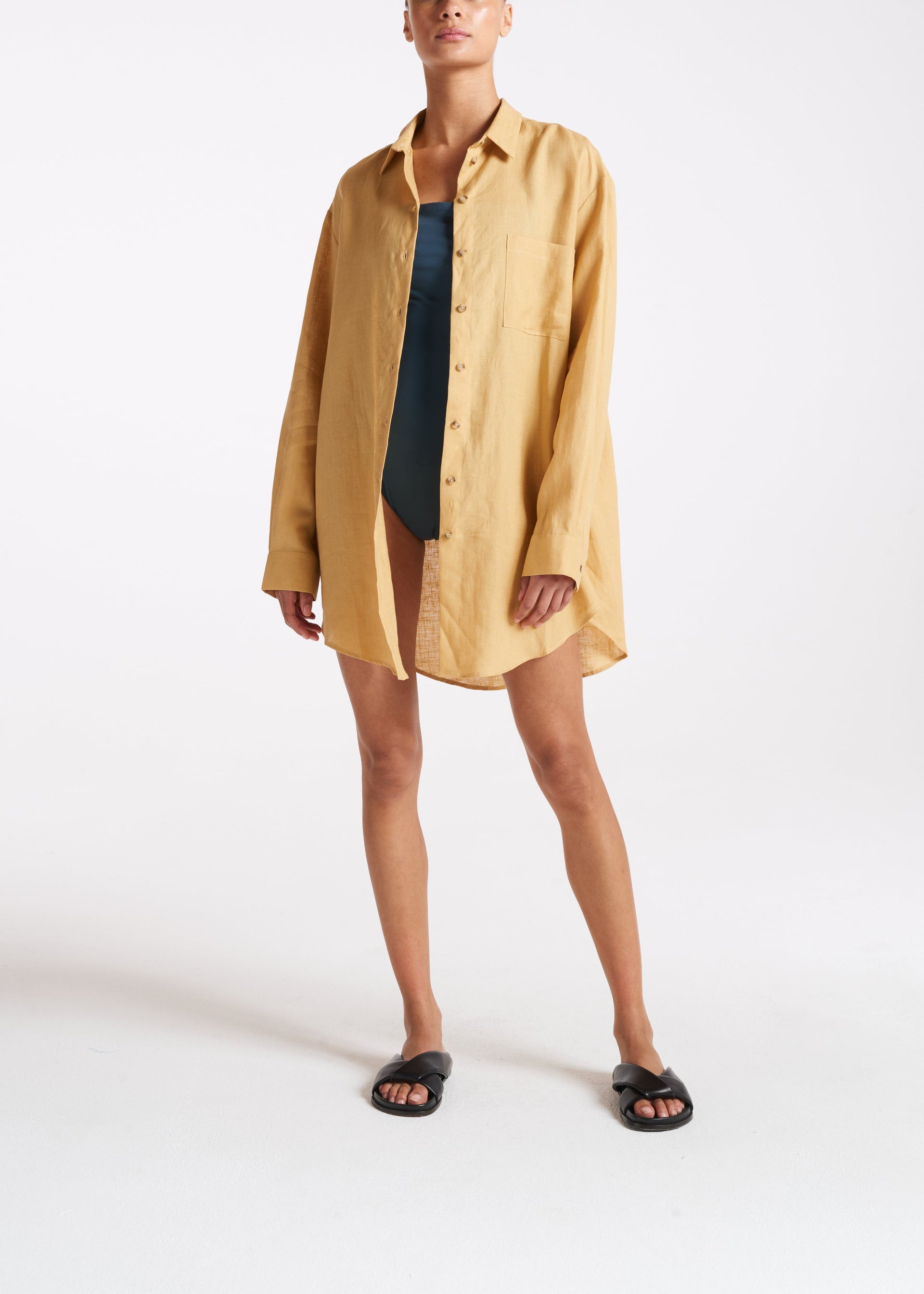 Formentera Shirt Barley Lightweight Linen