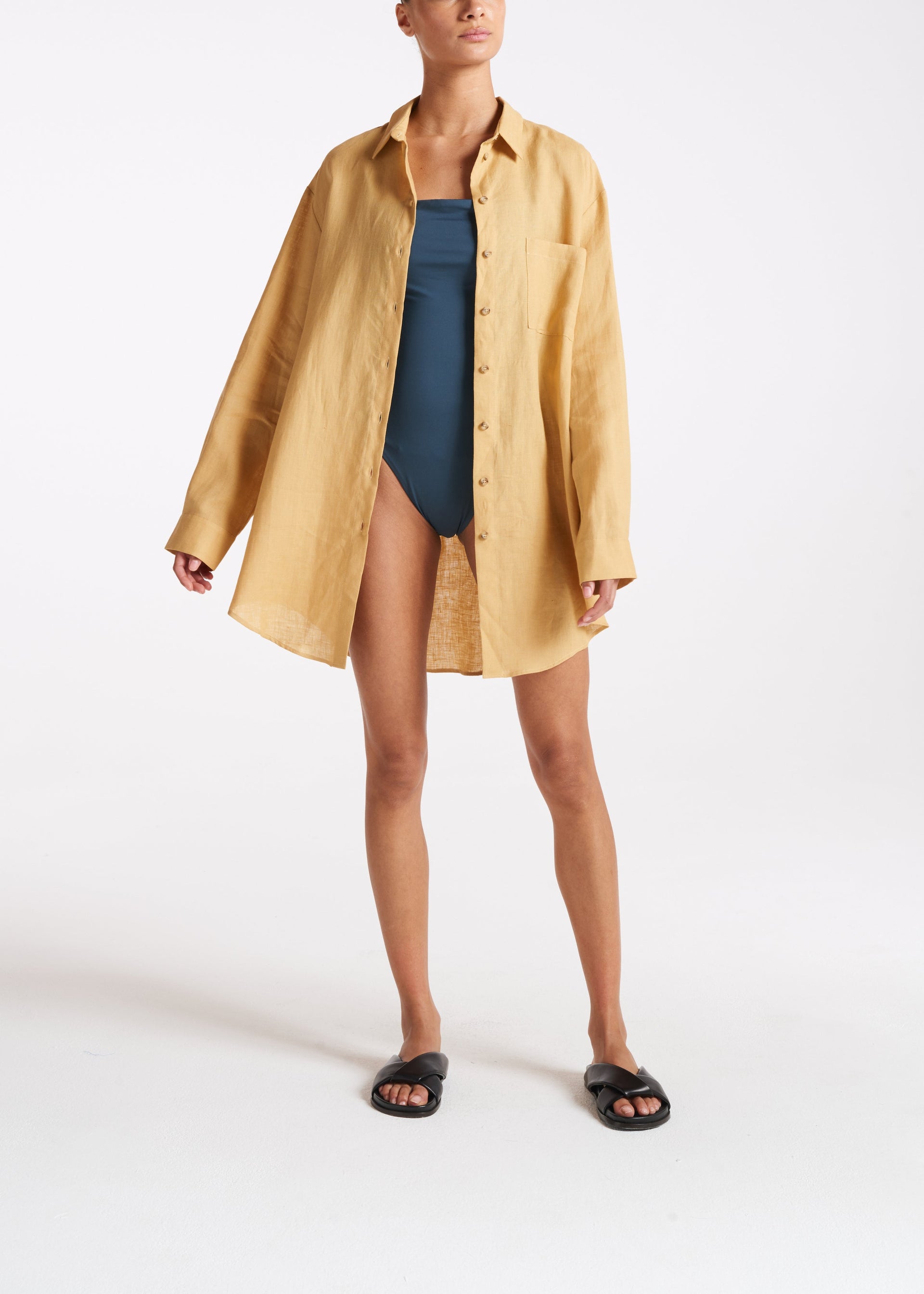 Formentera Shirt Barley Lightweight Linen