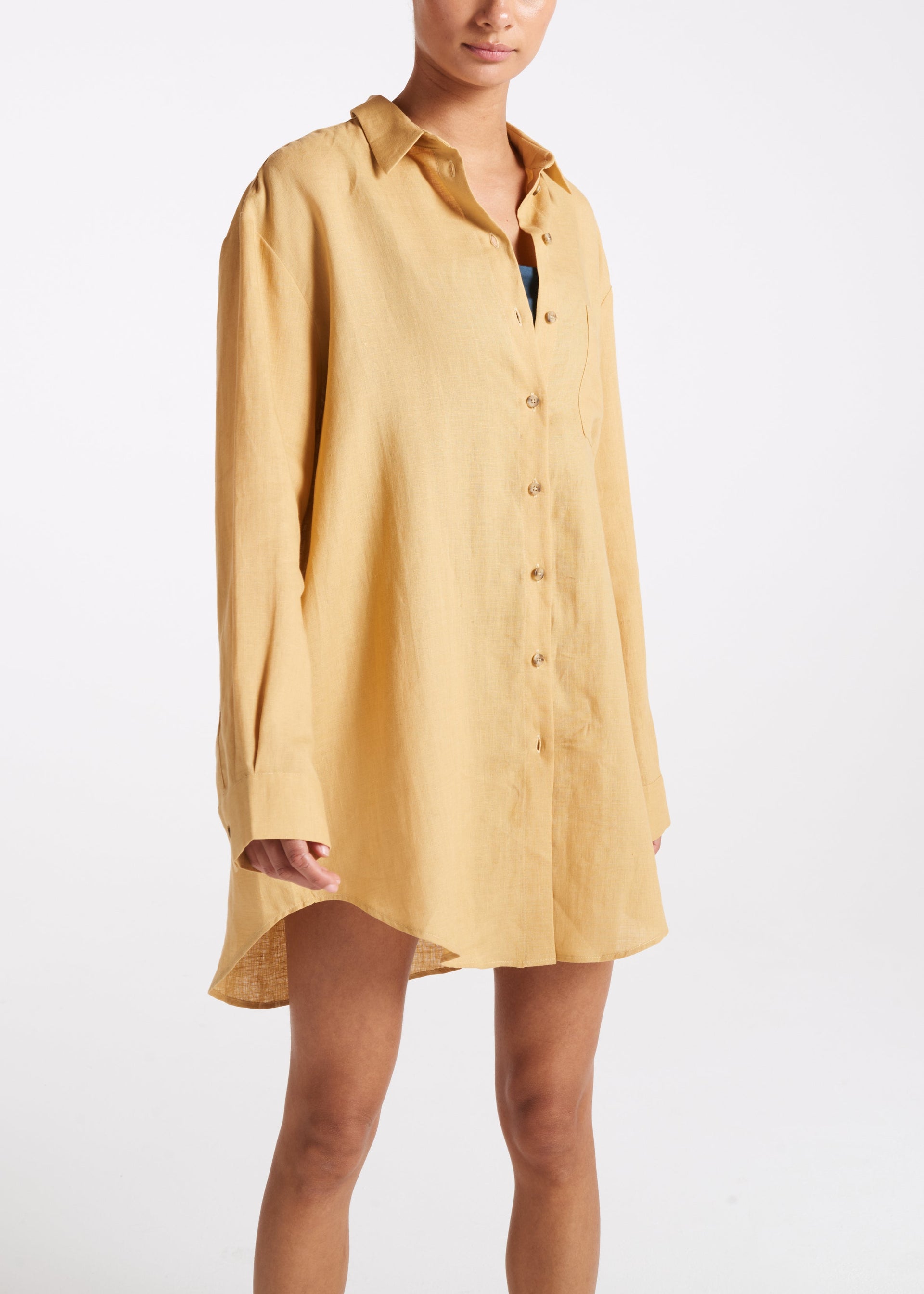 Formentera Shirt Barley Lightweight Linen