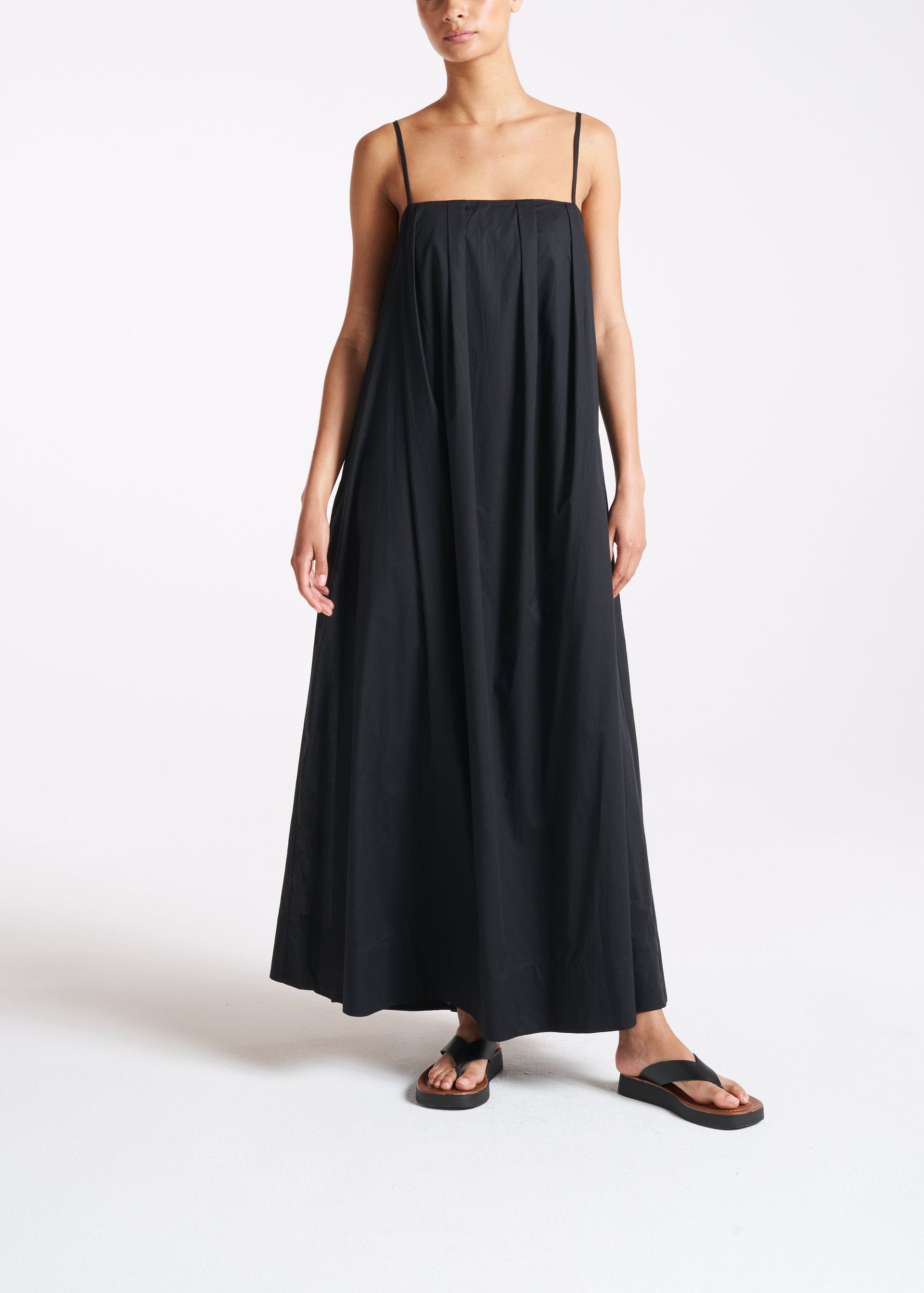 Heather Black Light Weight Cotton Dress