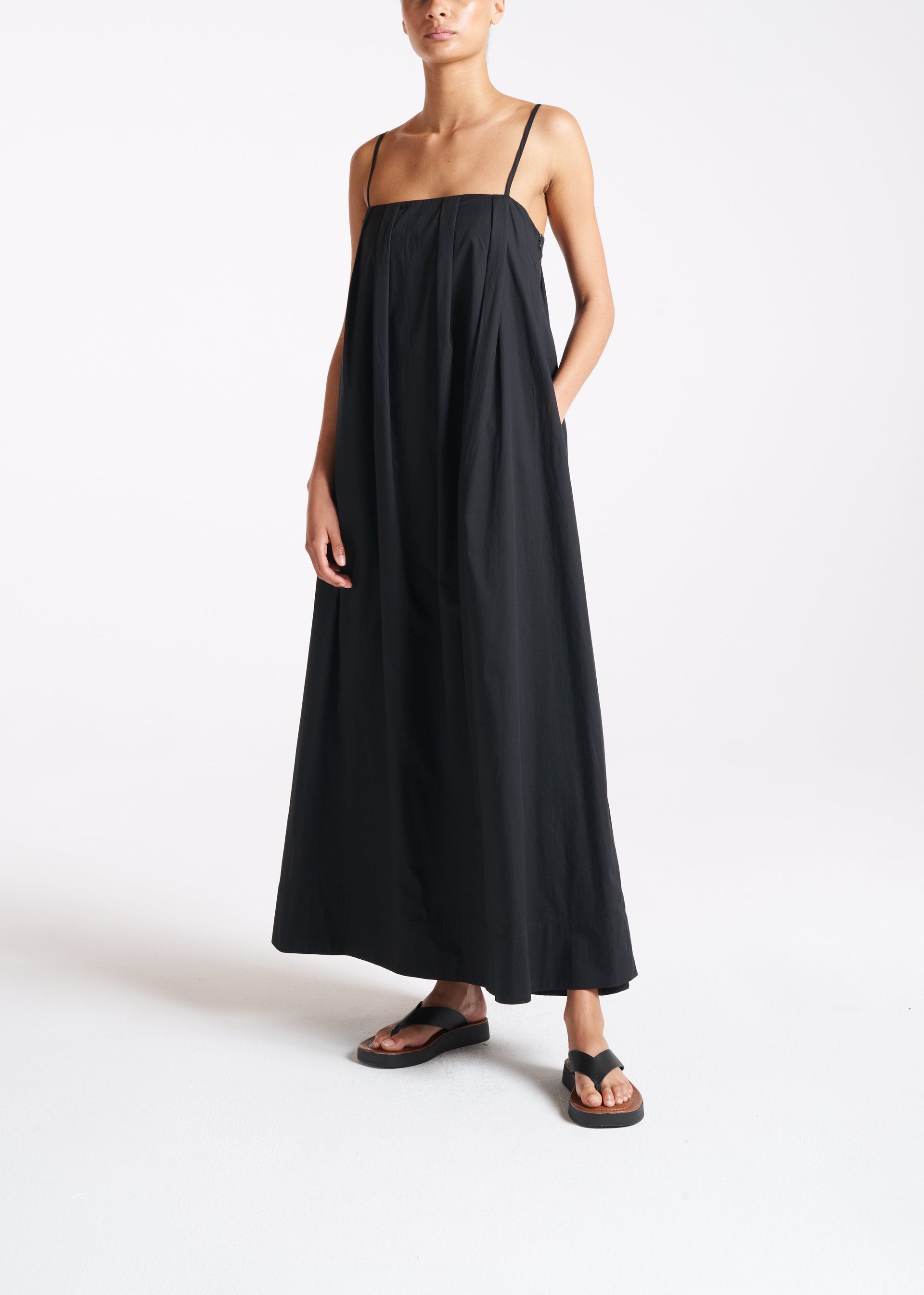 Heather Black Light Weight Cotton Dress