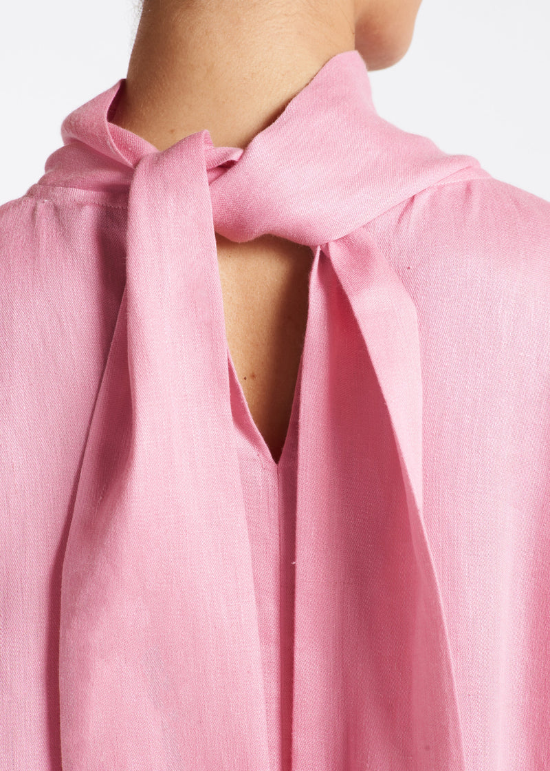 Oslo Bubblegum Heavy Linen Dress