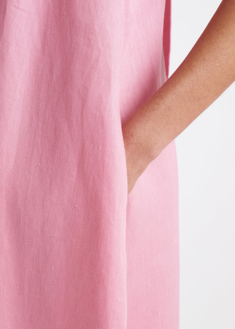 Oslo Bubblegum Heavy Linen Dress