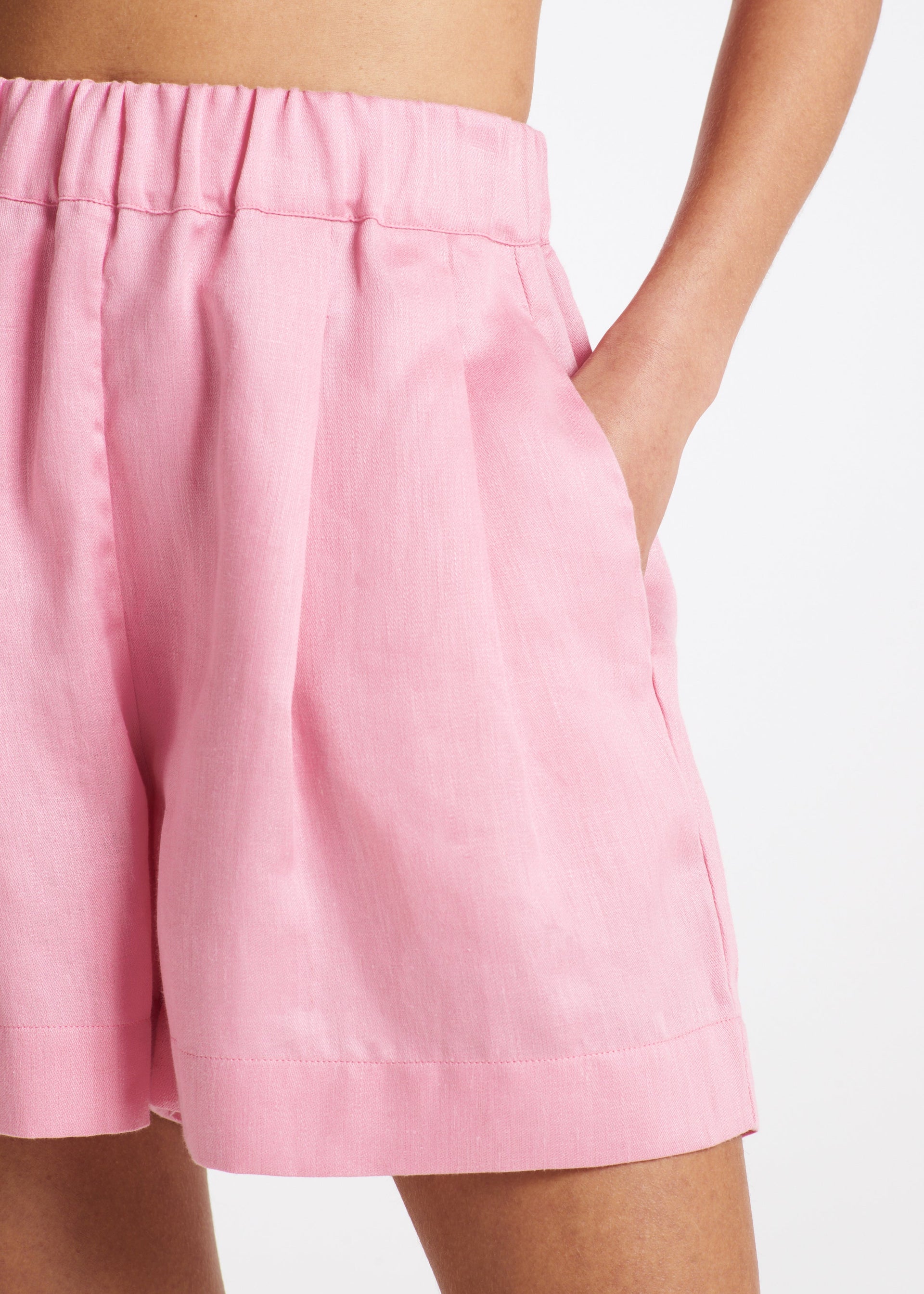Zurich Bubblegum Heavy Linen Short