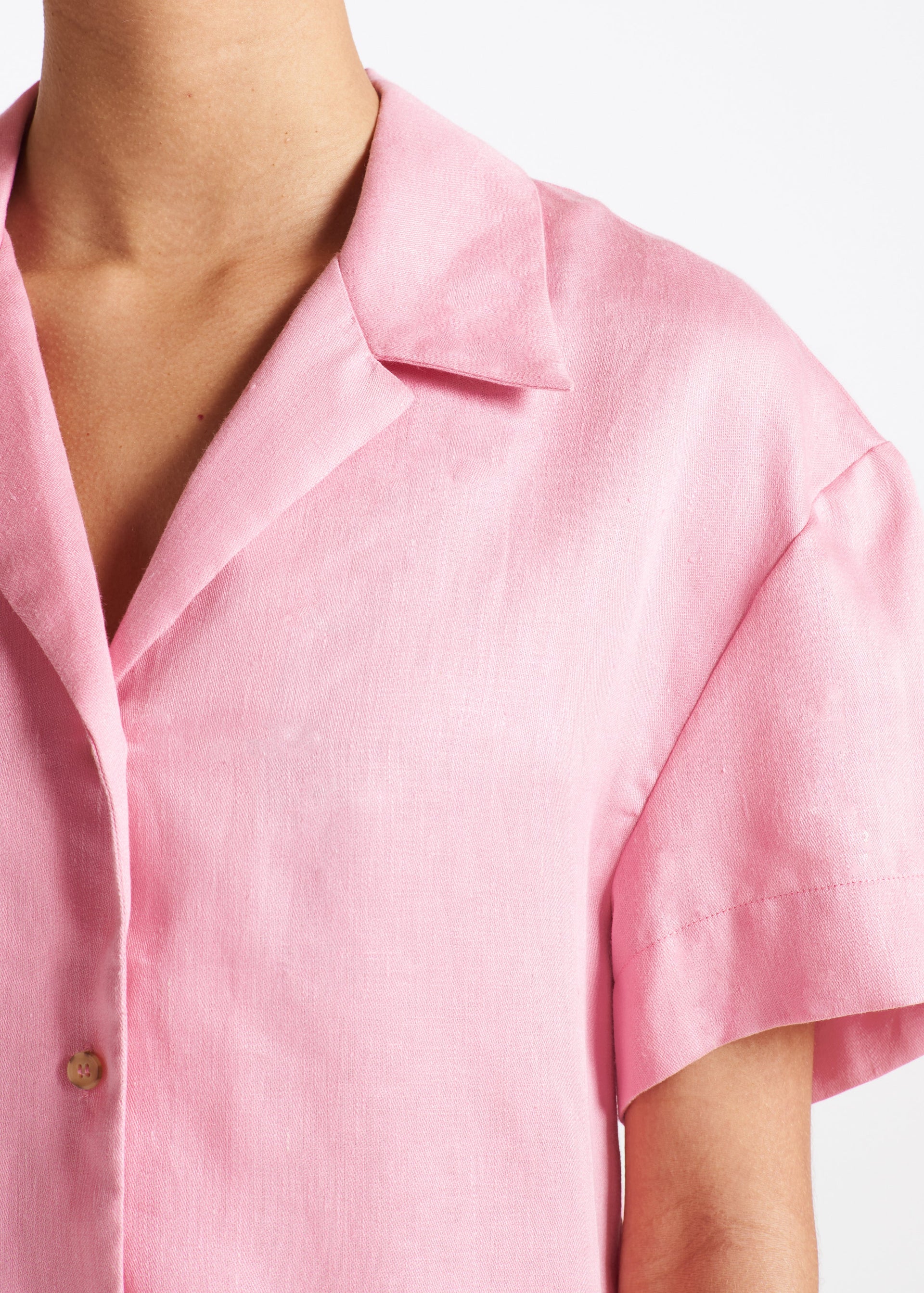 Prague Shirt Bubblegum Heavy Linen