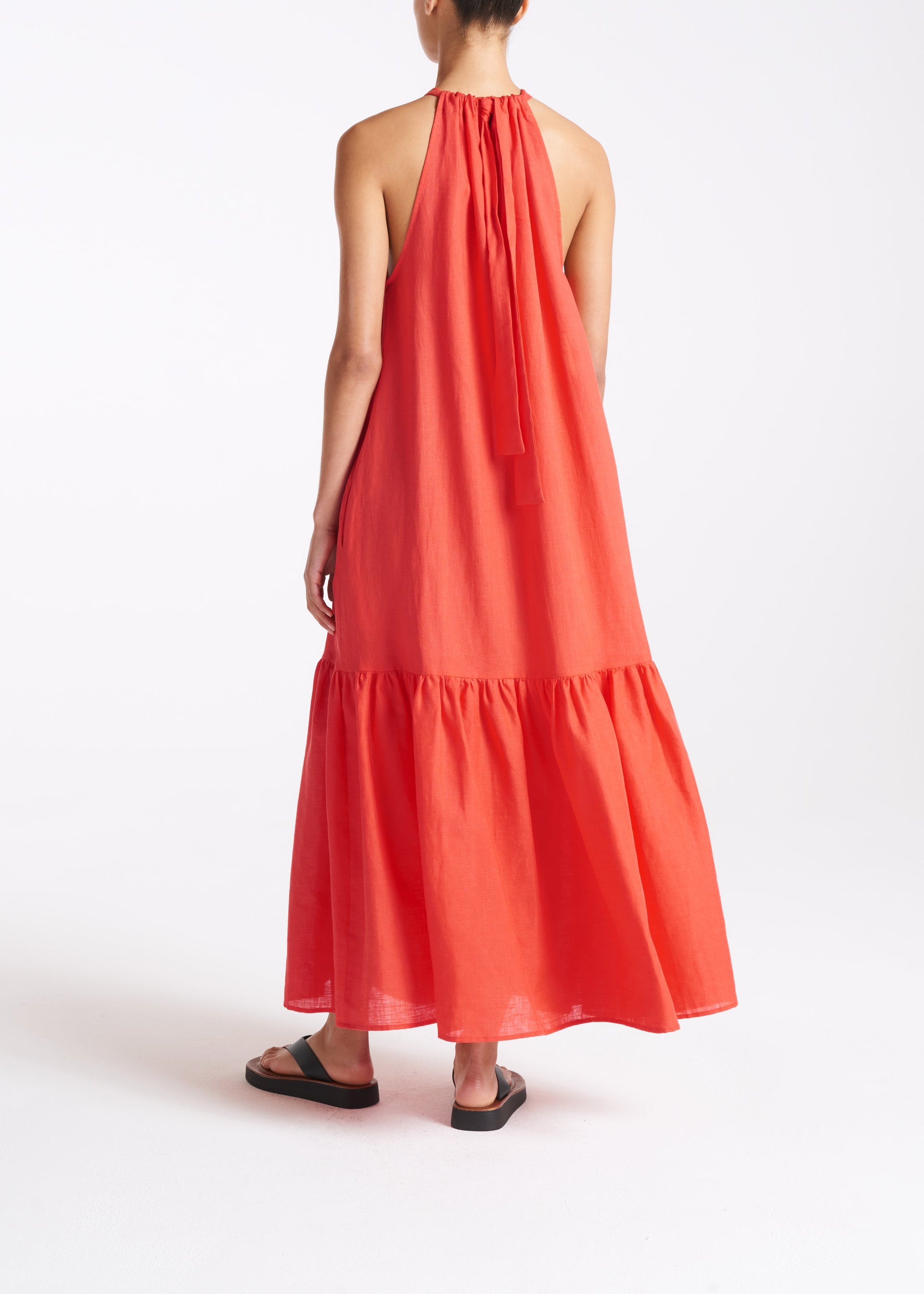 Ibiza Dress Poppy Lightweight Linen
