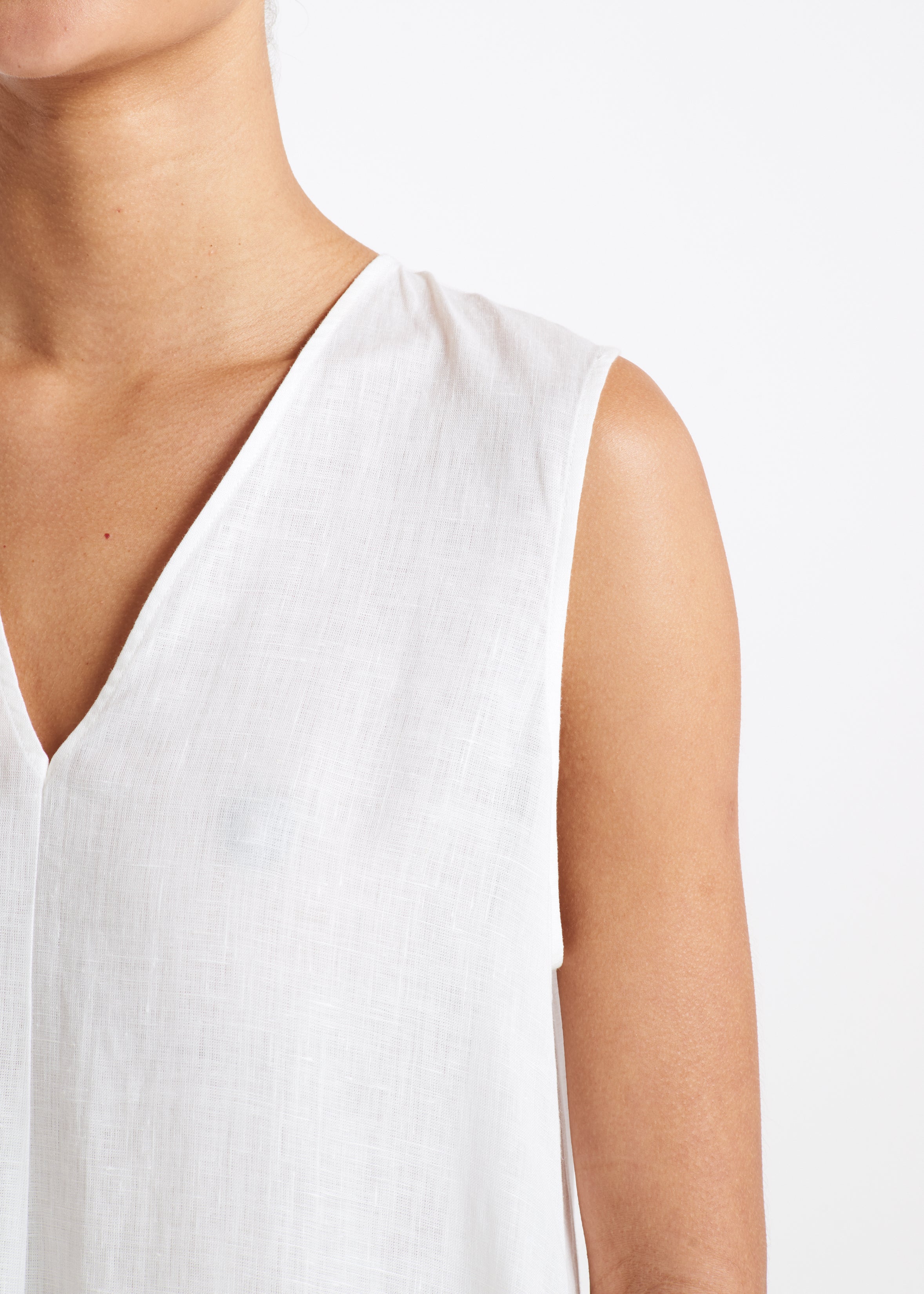 Nisha Dress Off White Heavy Linen