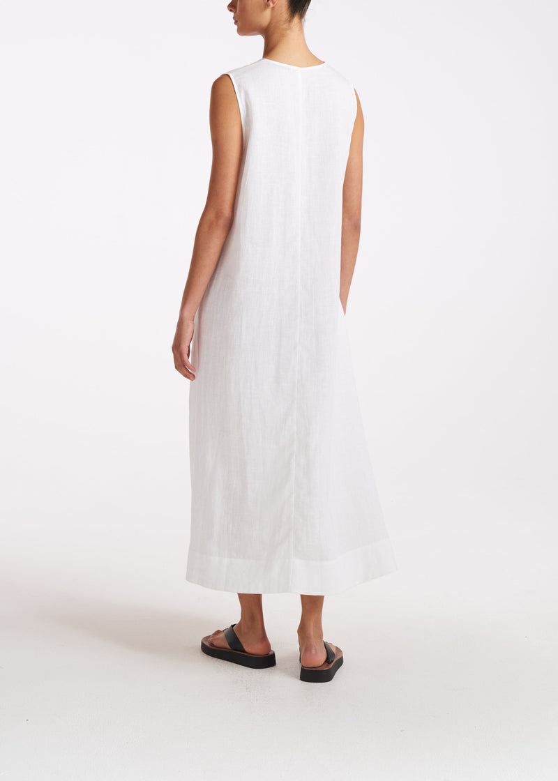 Nisha Dress Off White Heavy Linen