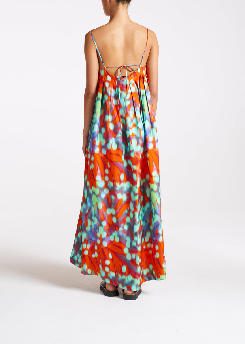 Heather Wobble Print Silk Twill Dress