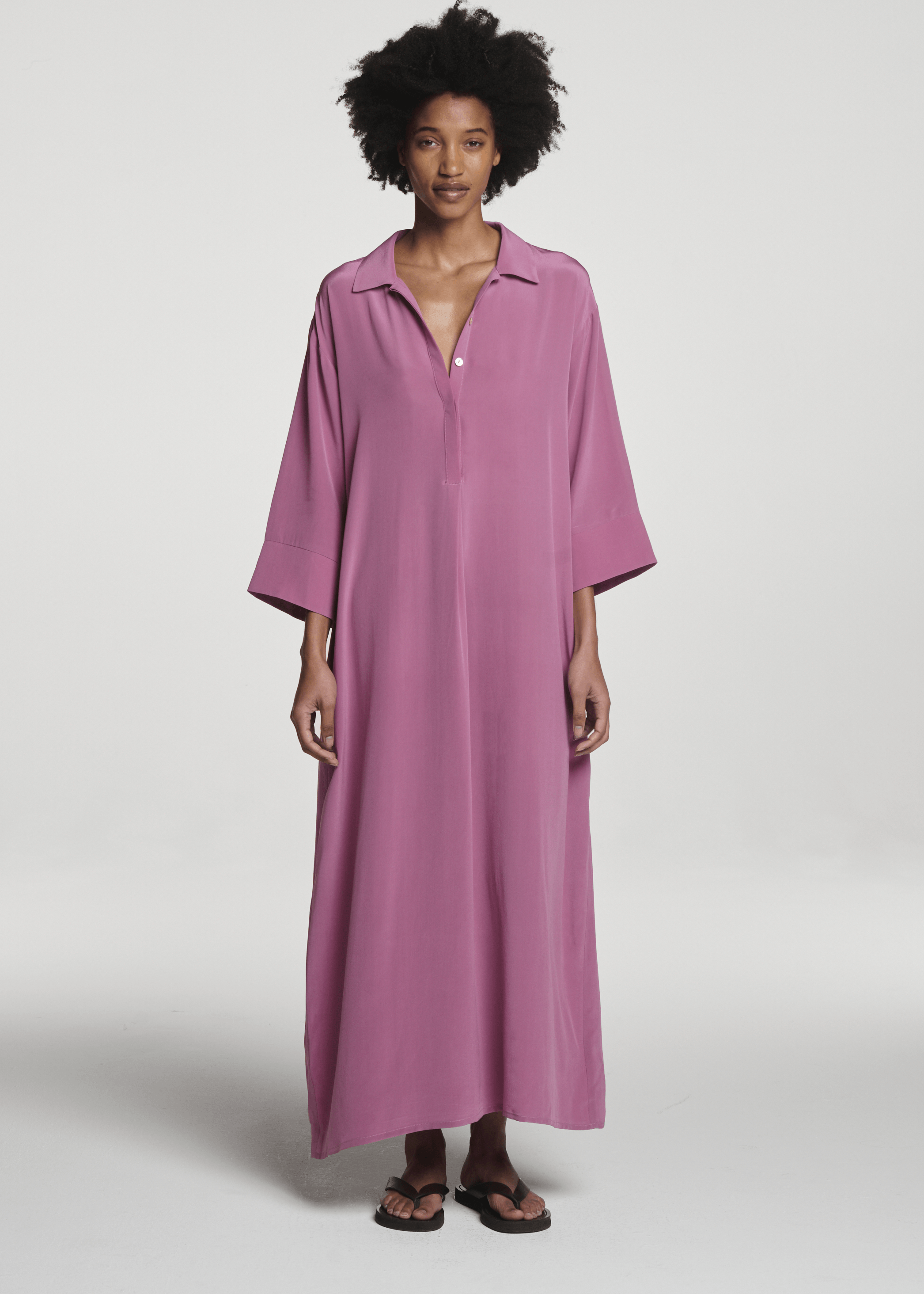 Enna Dress Rose Pink Silk Crepe
