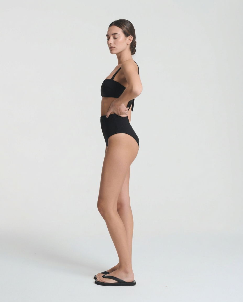 Deia Bikini Bottom Black Recycled Elastane