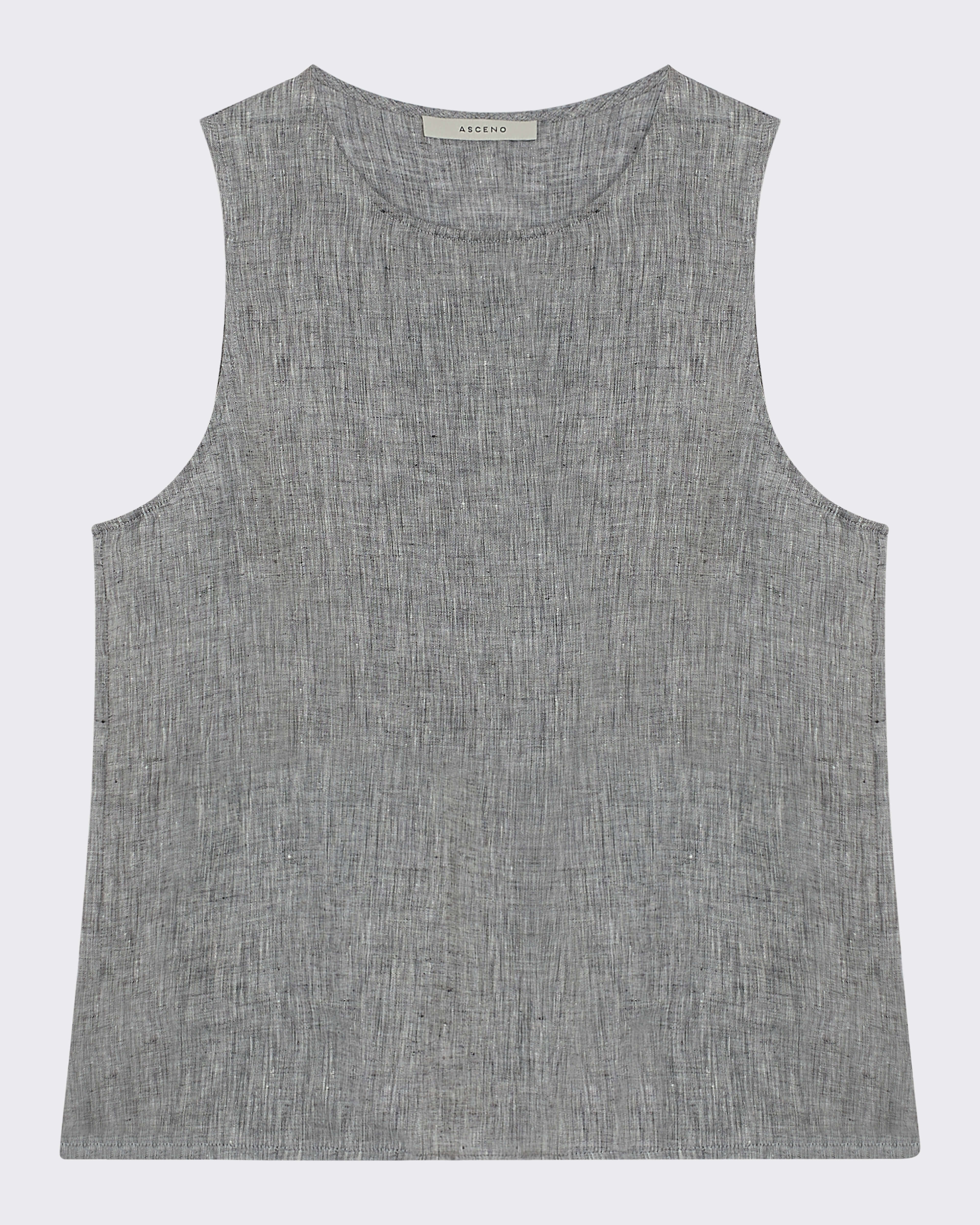 Cali Top Heathered Grey Linen