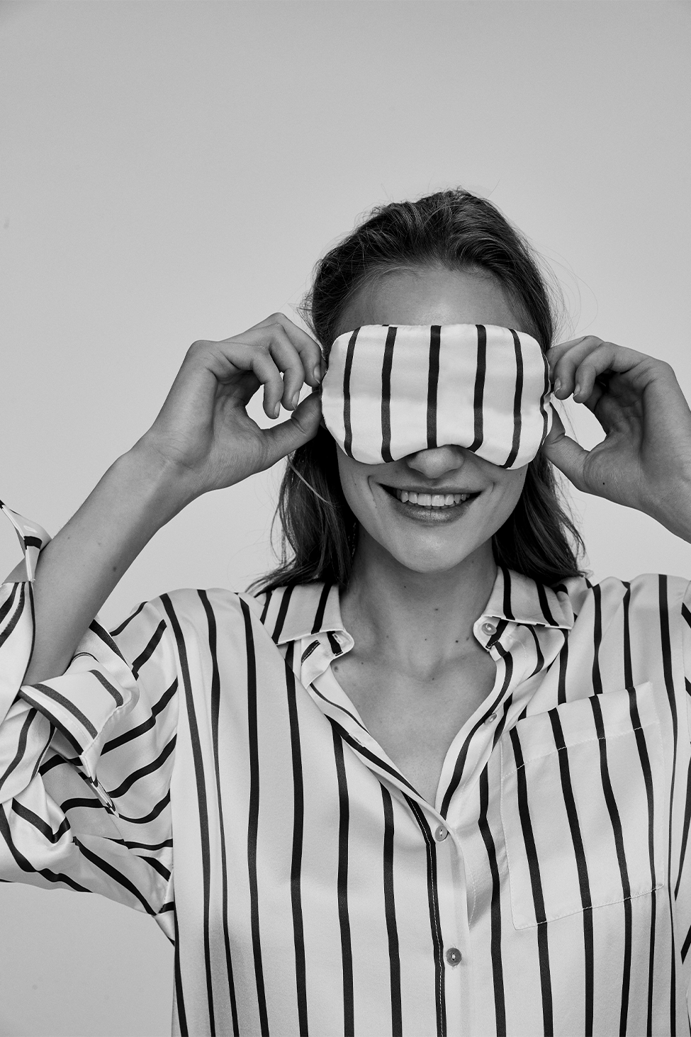 London Eye Mask Jet Black Silk