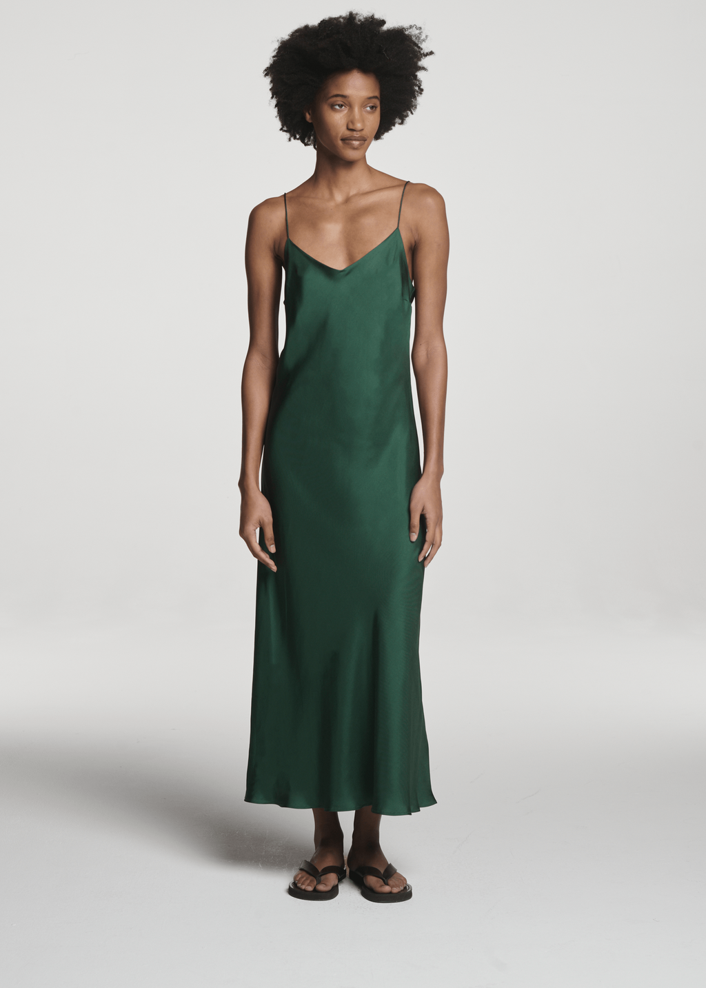 Lille Dress Fern Silk Twill