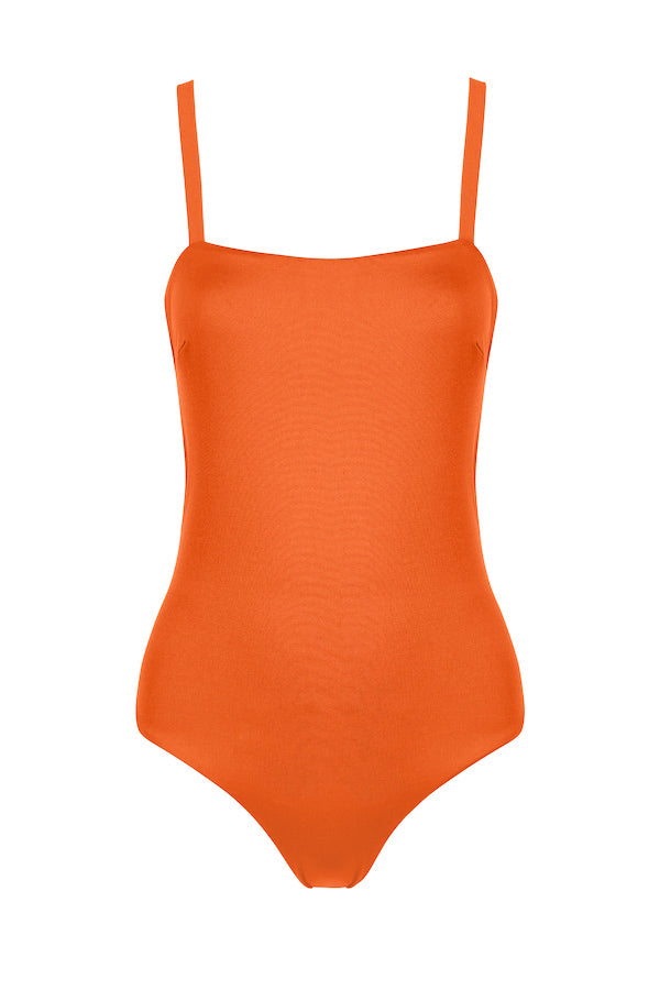 Palma Square Neck Swimsuit Papaya